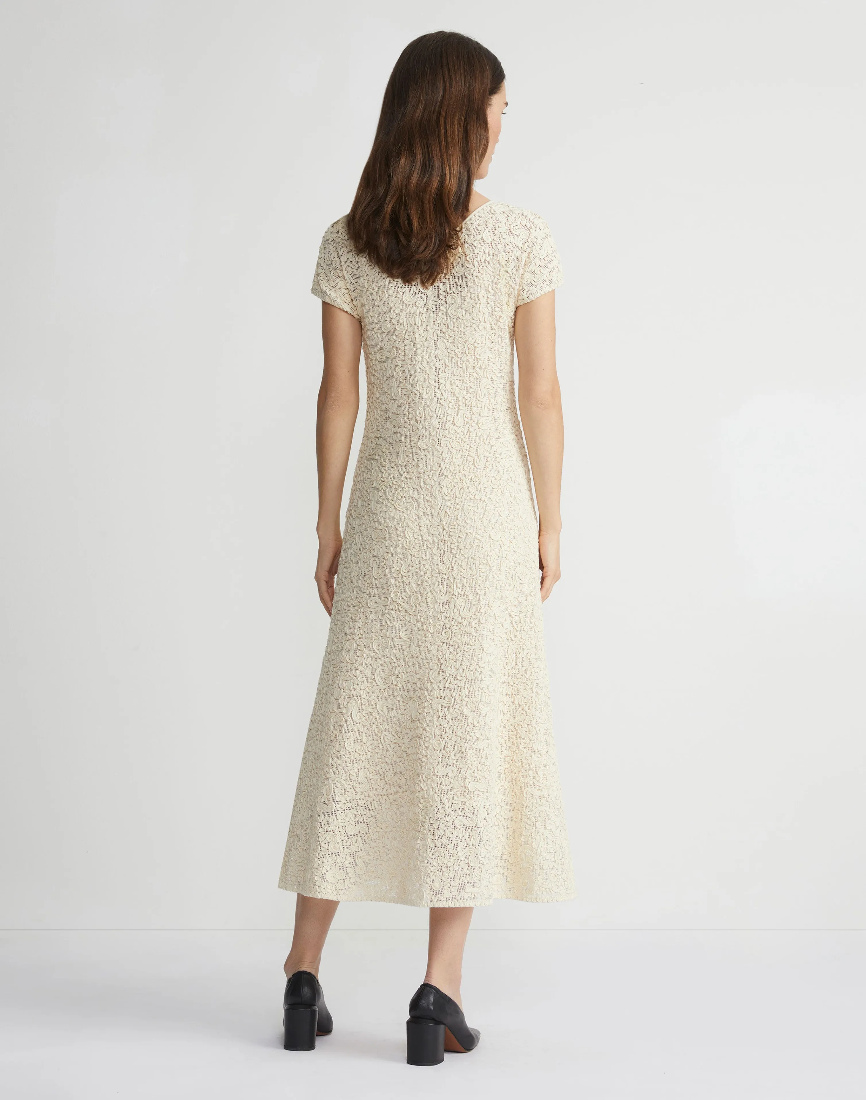 Soutache Embroidered Cotton Dress