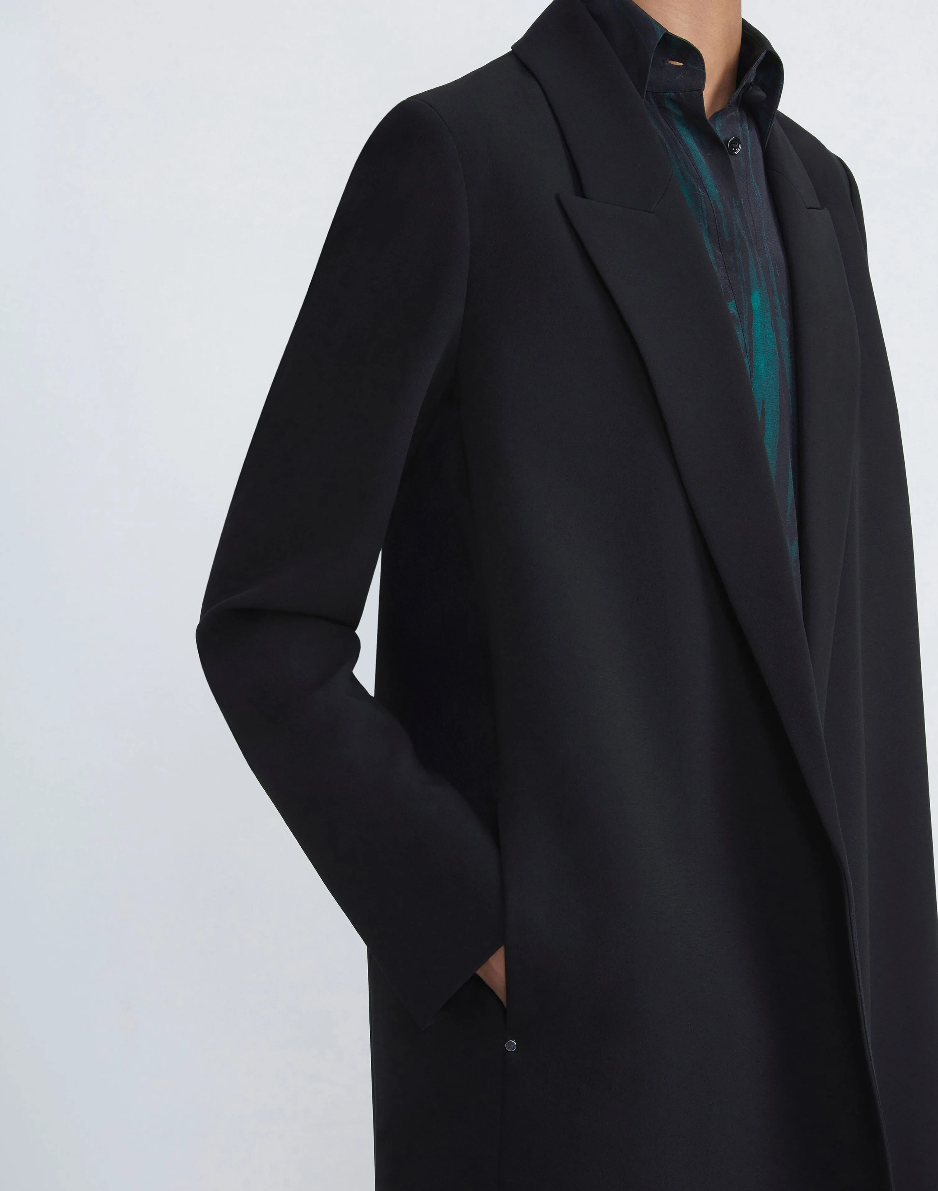 Responsible Finesse Crepe Peak Lapel Jacket