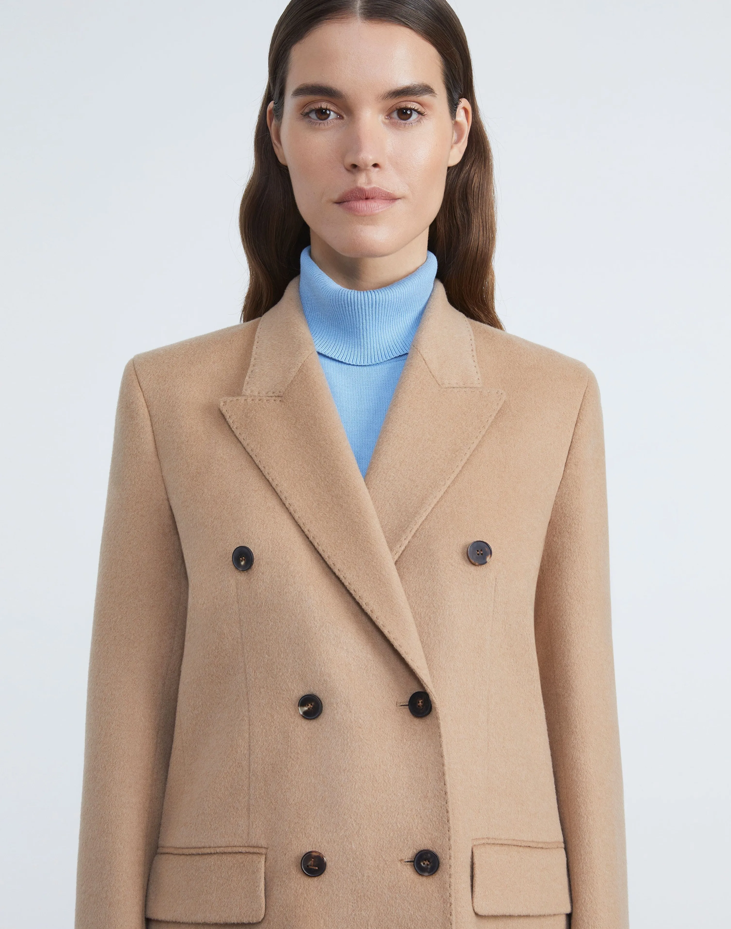 Camel Hair Double-Breasted Trinity Blazer