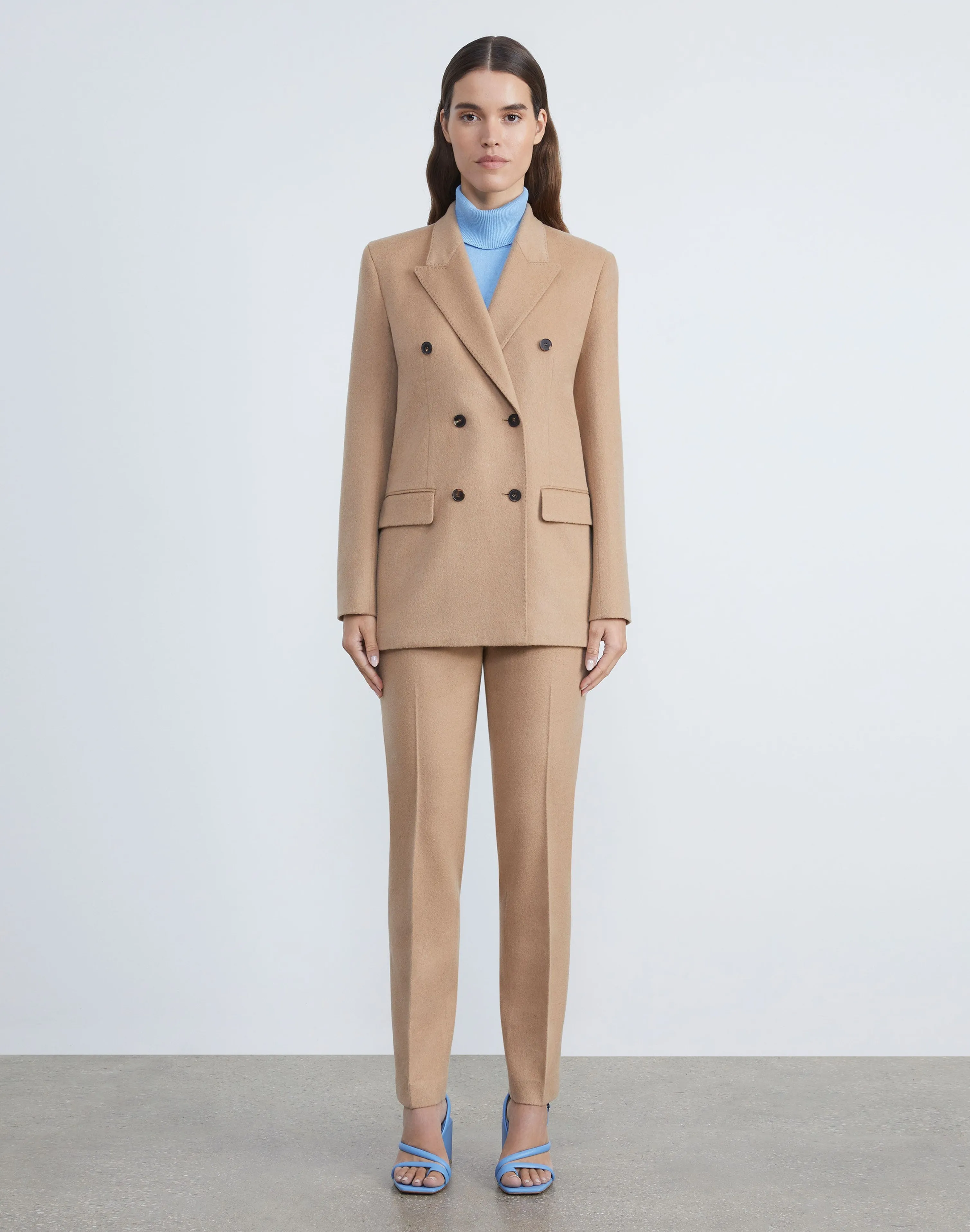 Camel Hair Double-Breasted Trinity Blazer