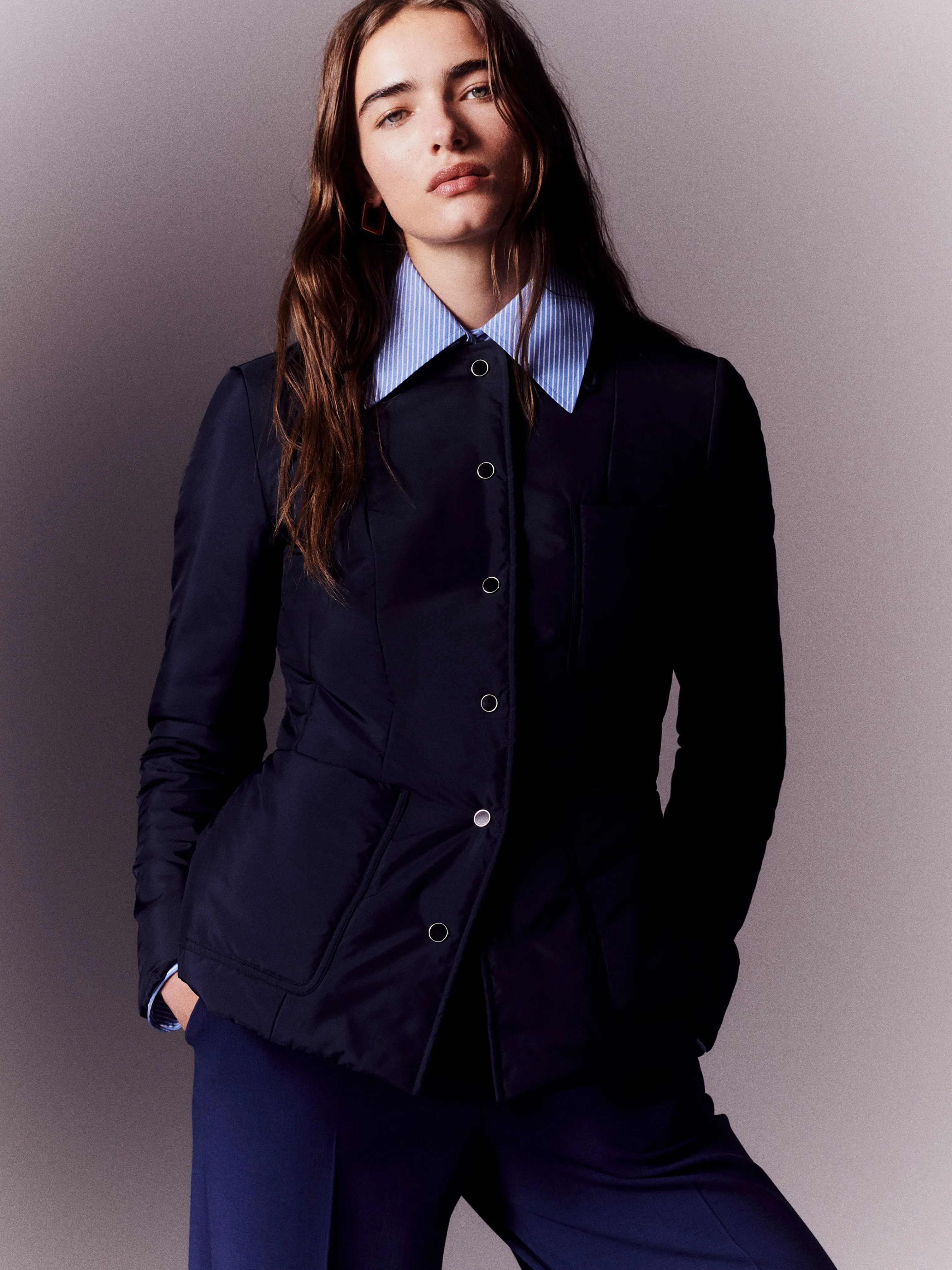 Recycled Poly Quilted Tailored Chore Jacket