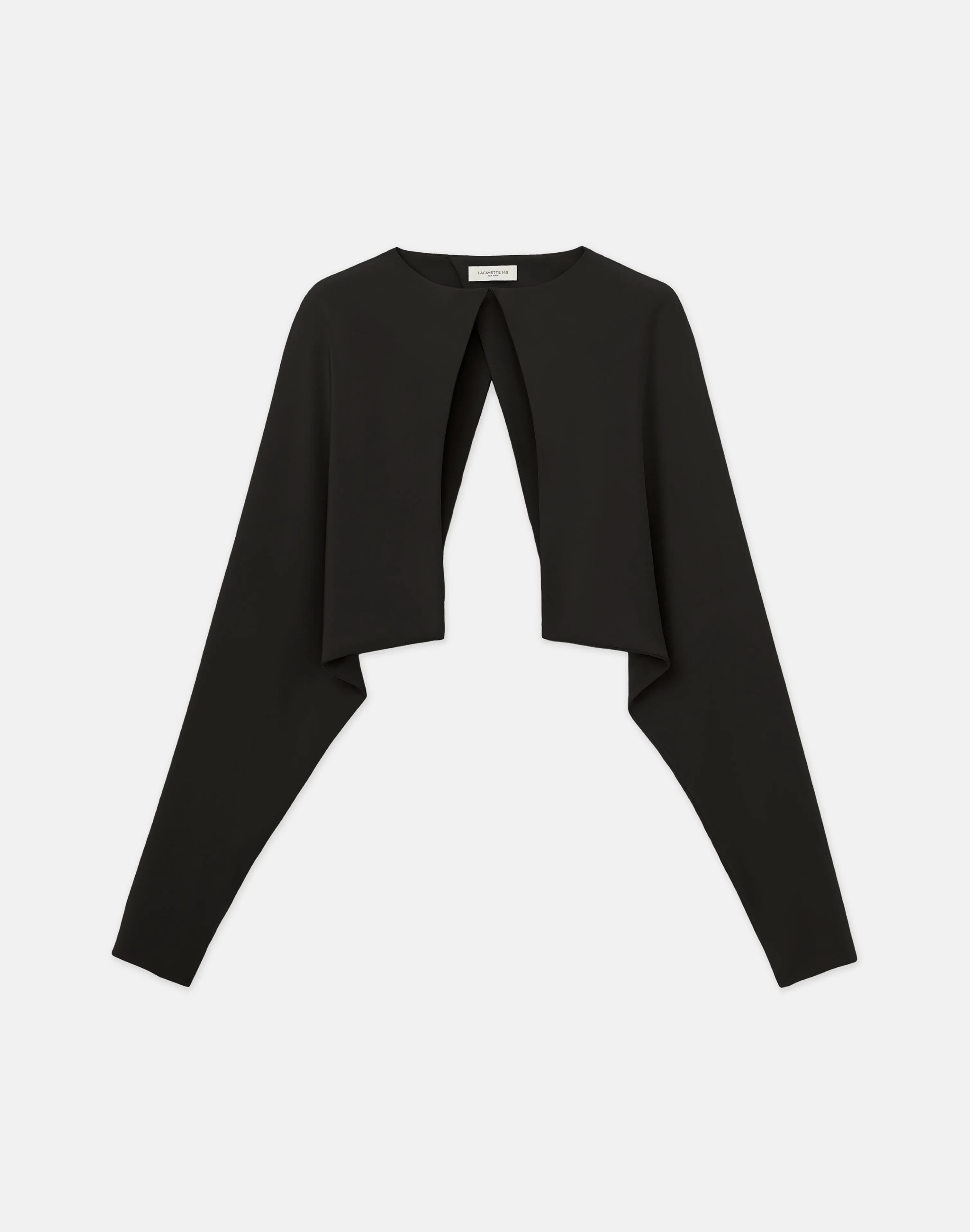 Silk Stretch Crepe De Chine Cutaway Bolero