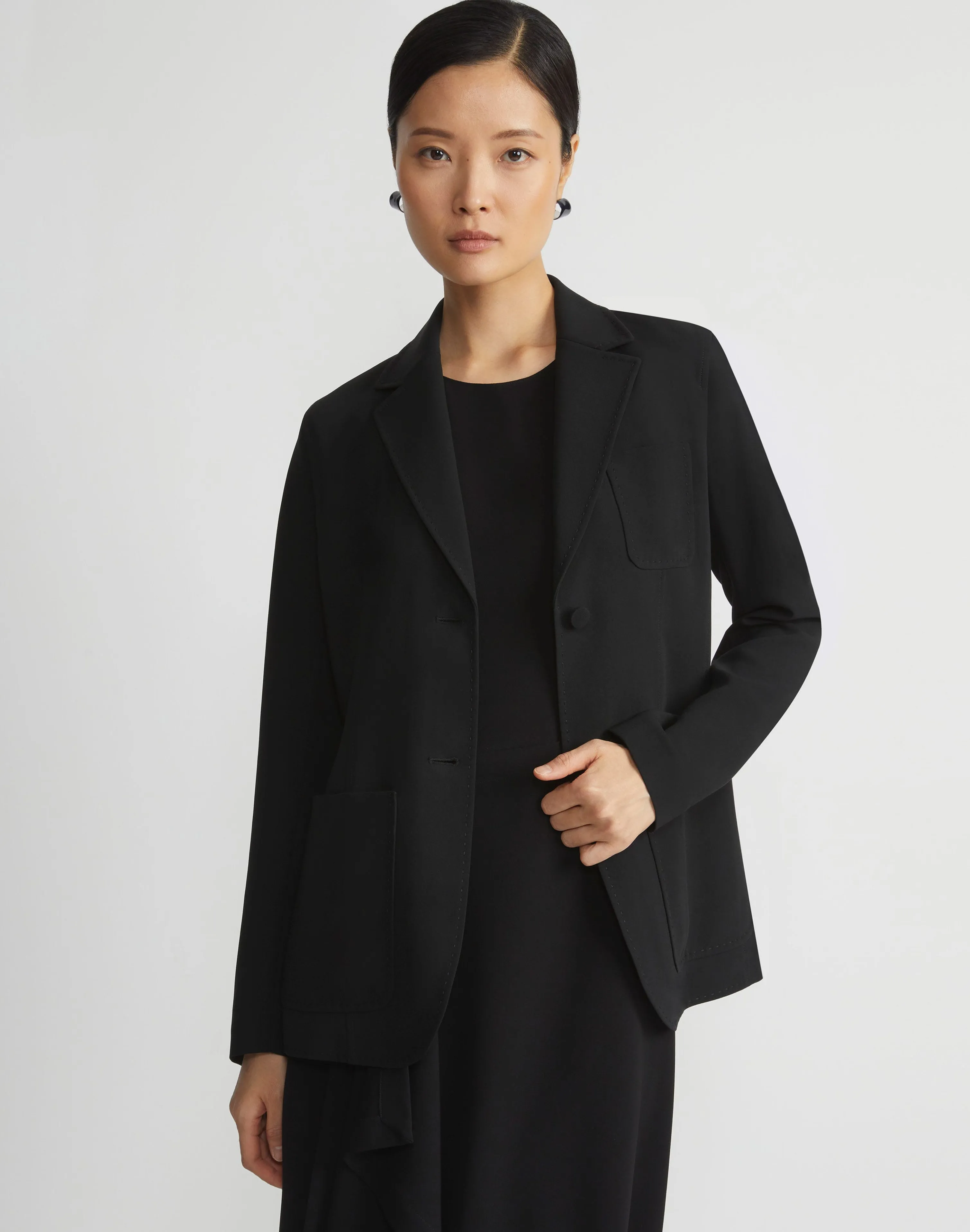 Finesse Crepe Three Pocket Blazer