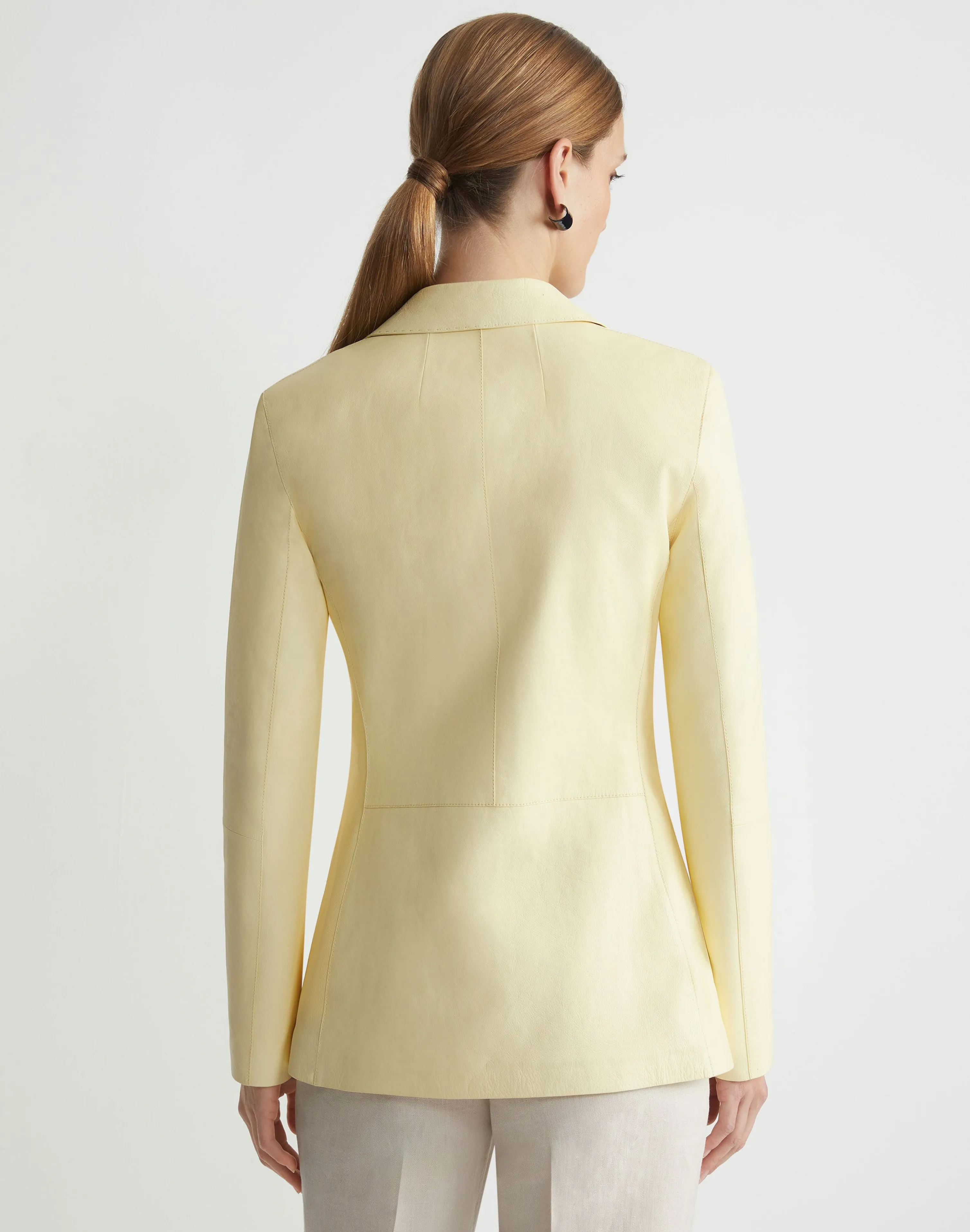 Nappa Leather Three Pocket Blazer