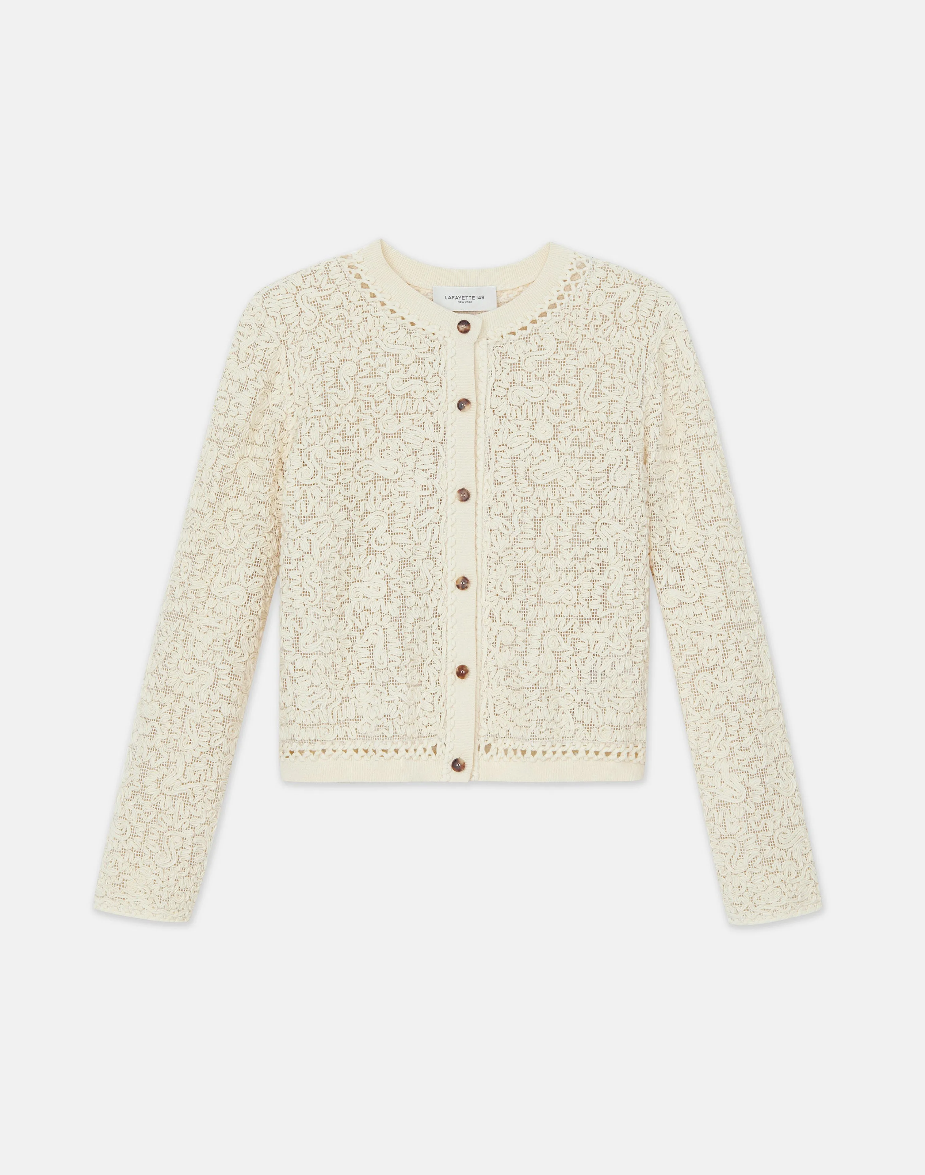 Soutache Embroidered Cotton Cardigan