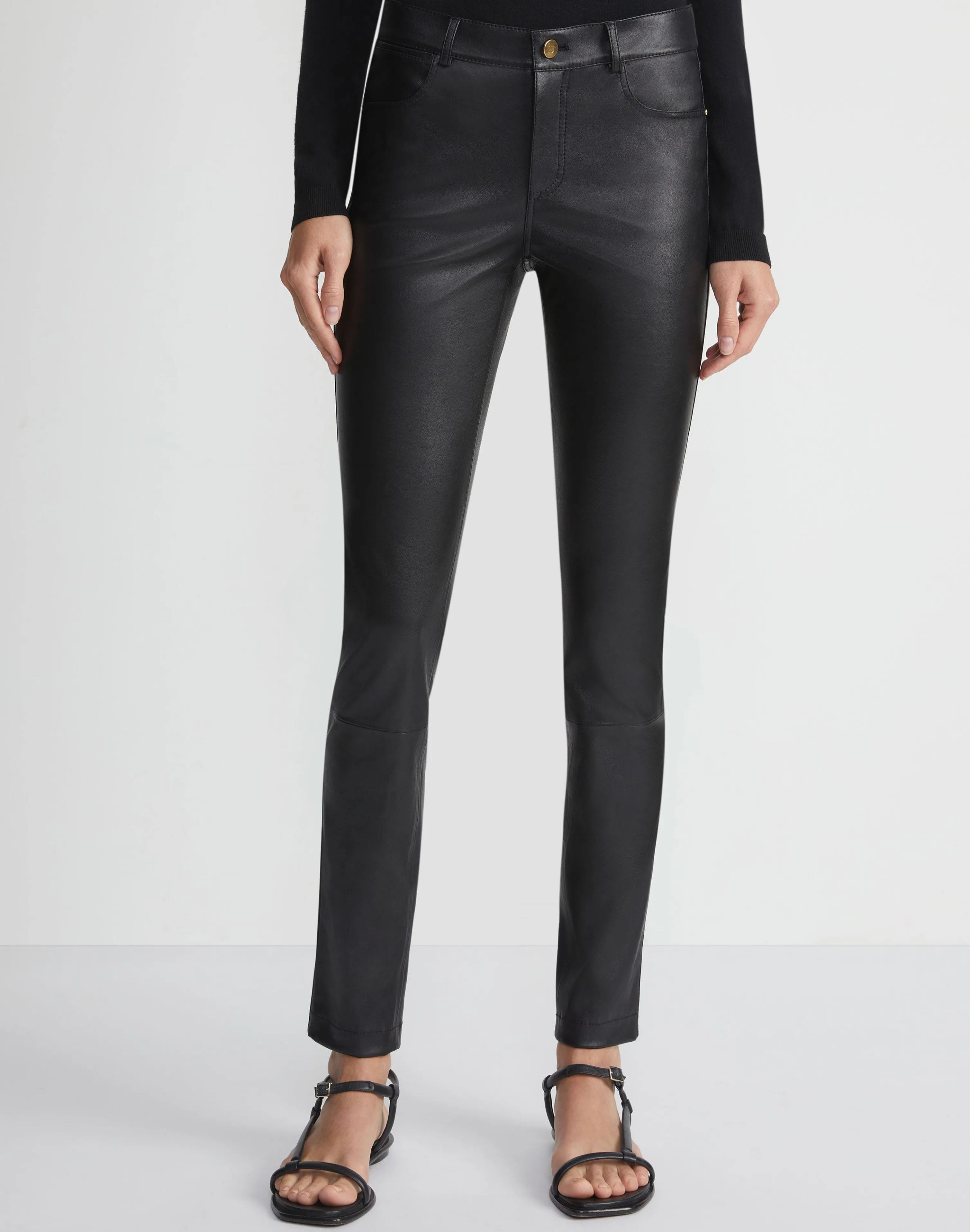 Silky Stretch Nappa Leather Mercer Pant