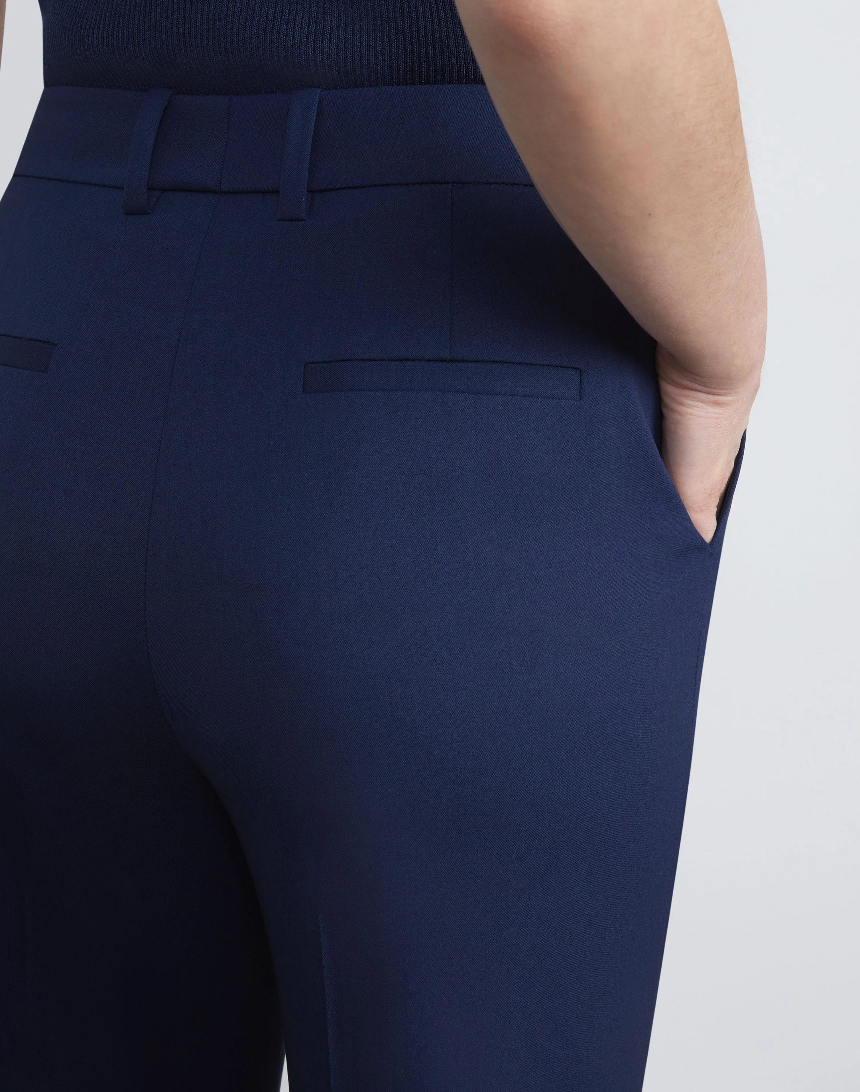 Stretch Wool Clinton Ankle Pant