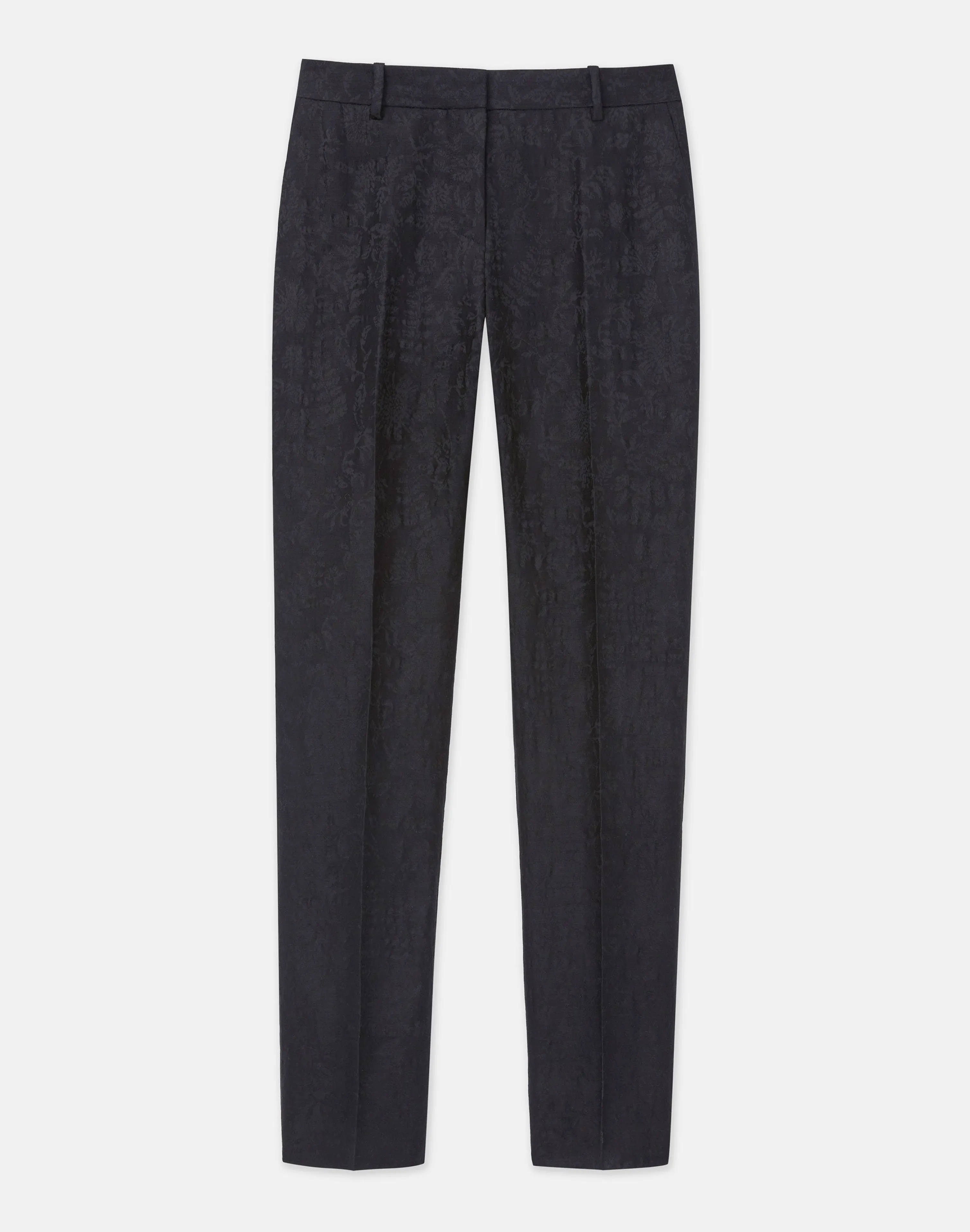 Flora Bloom Jacquard Wool-Silk Clinton Ankle Pant
