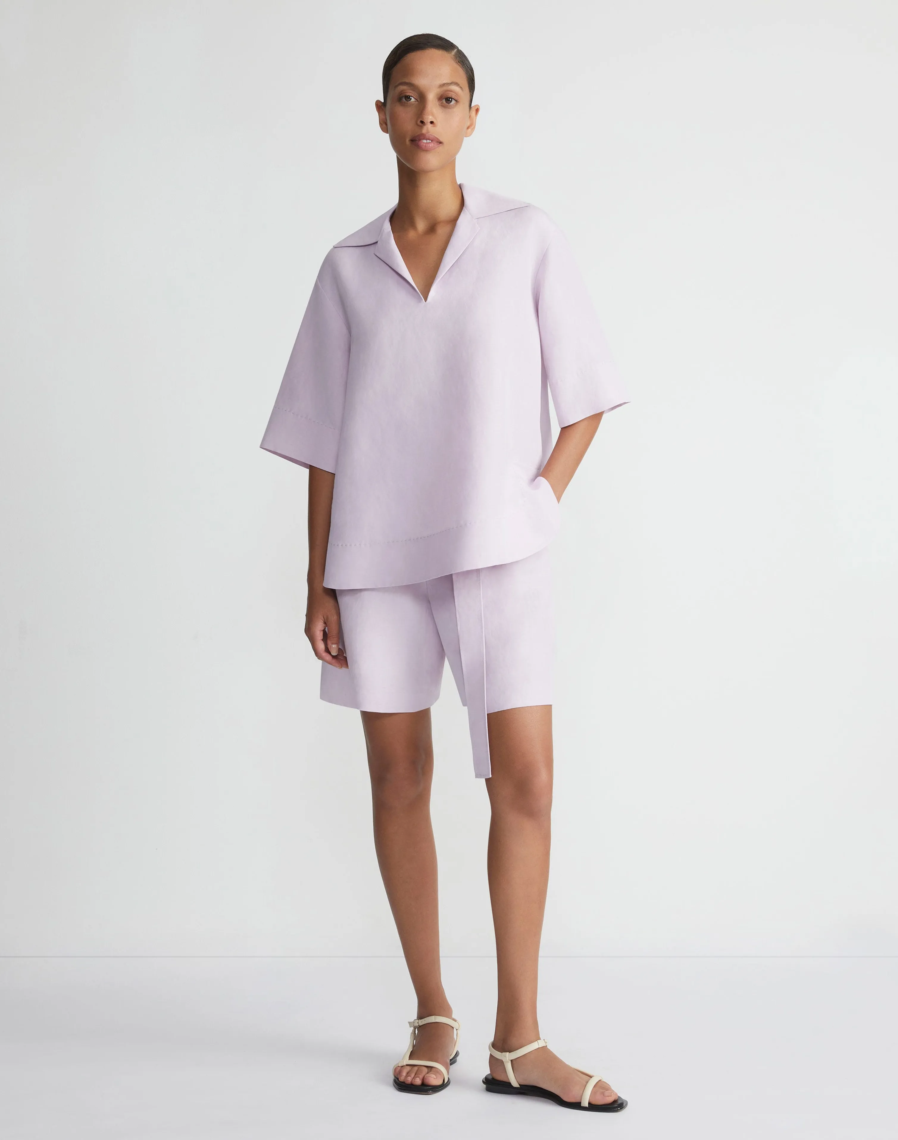 Silk-Linen Degraw Short