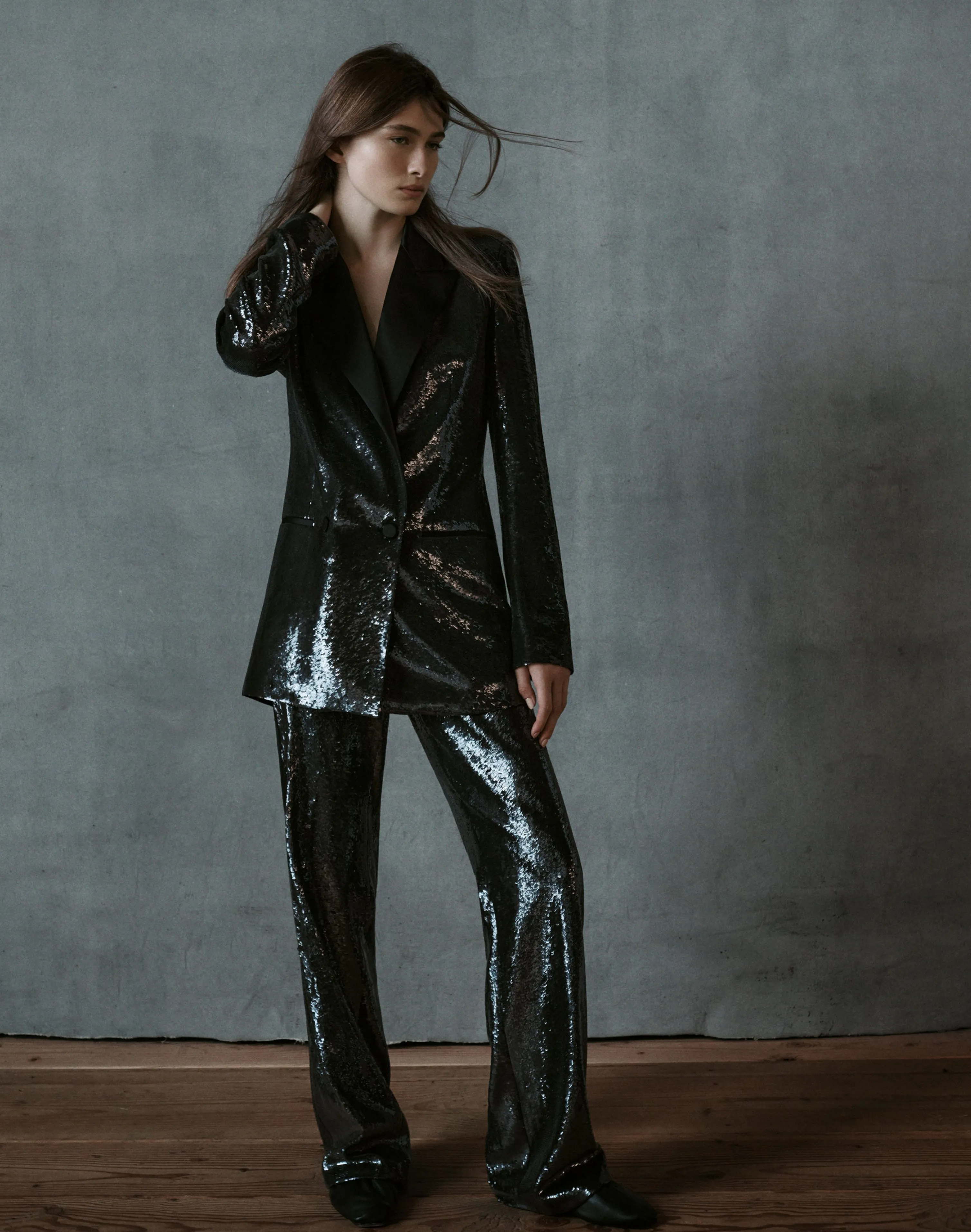 Sequin Chiffon Gates Pant