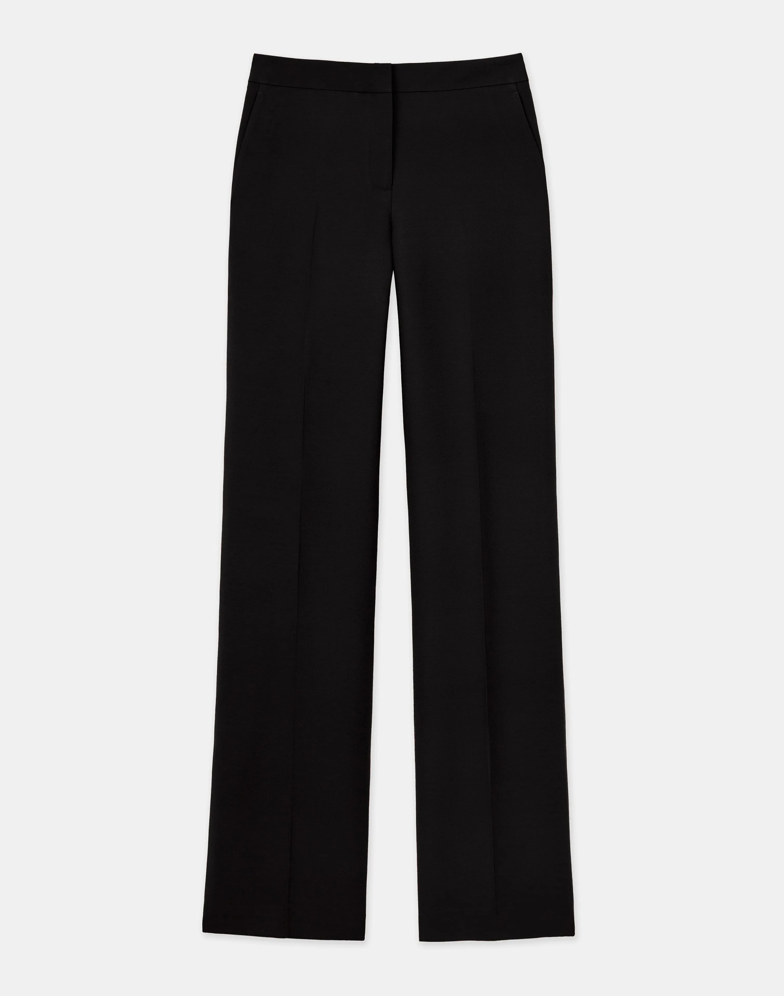 Wool-Silk Crepe Gates Pant