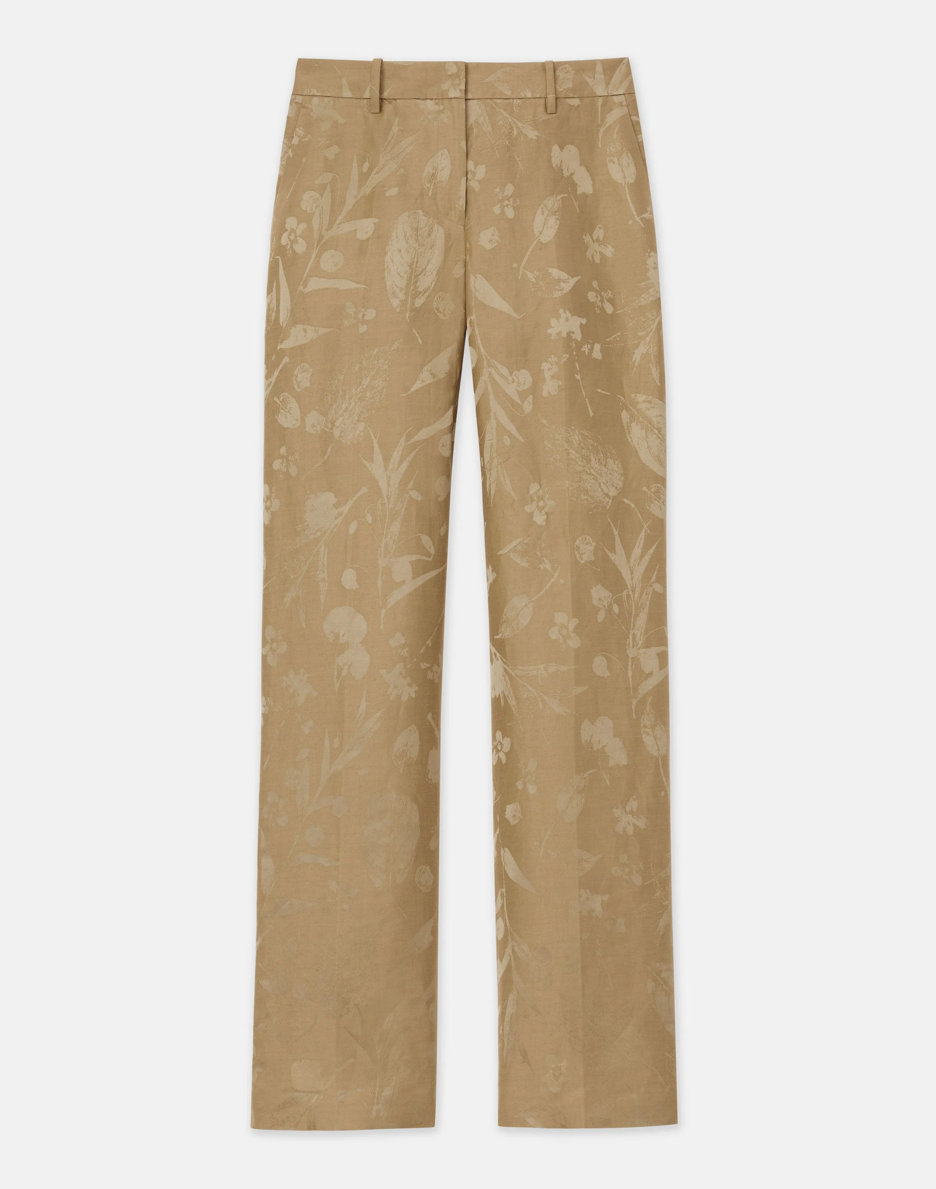 Eco Flora Jacquard Linen-Viscose Gates Pant