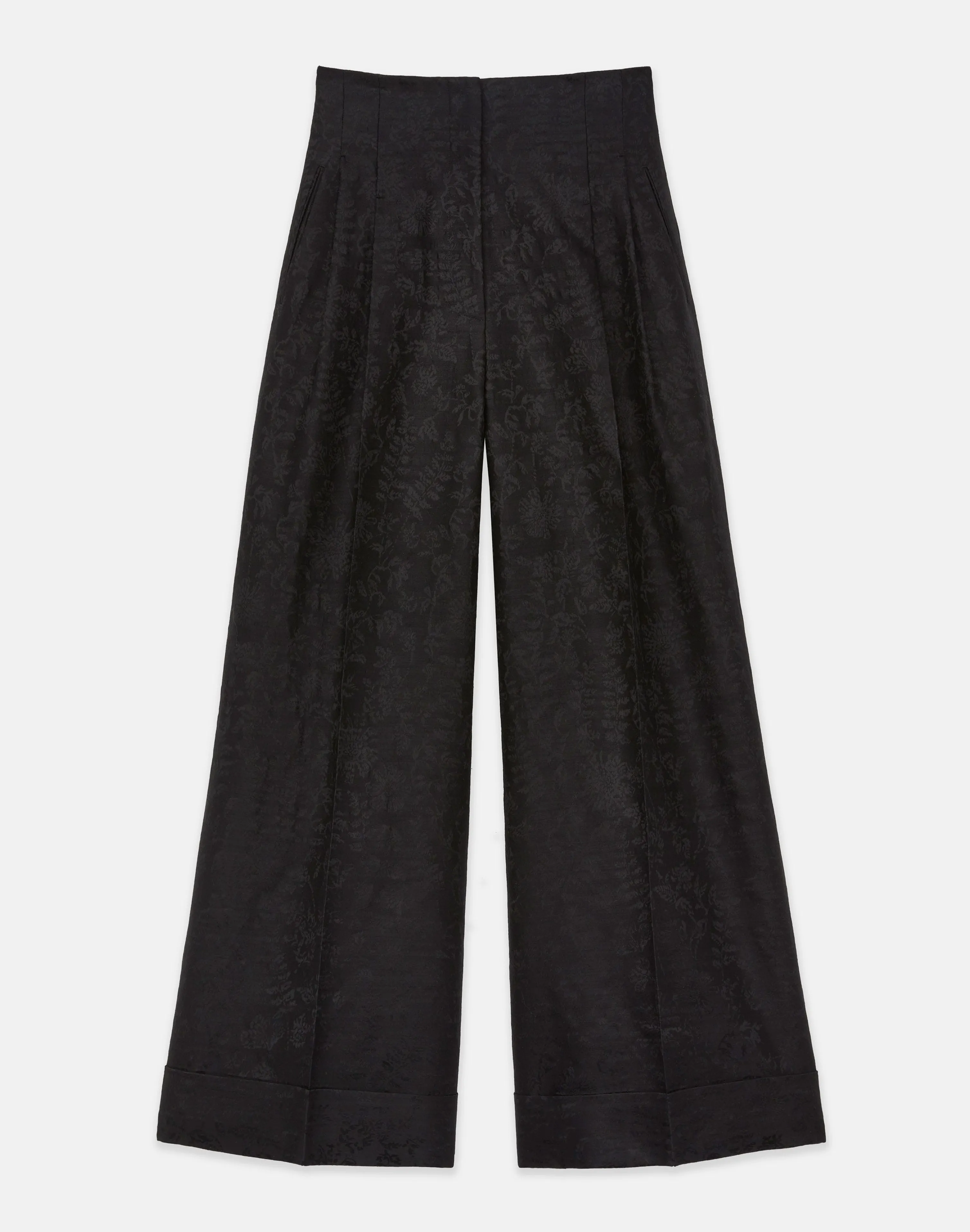 Flora Bloom Jacquard Wool-Silk Jagger Pant
