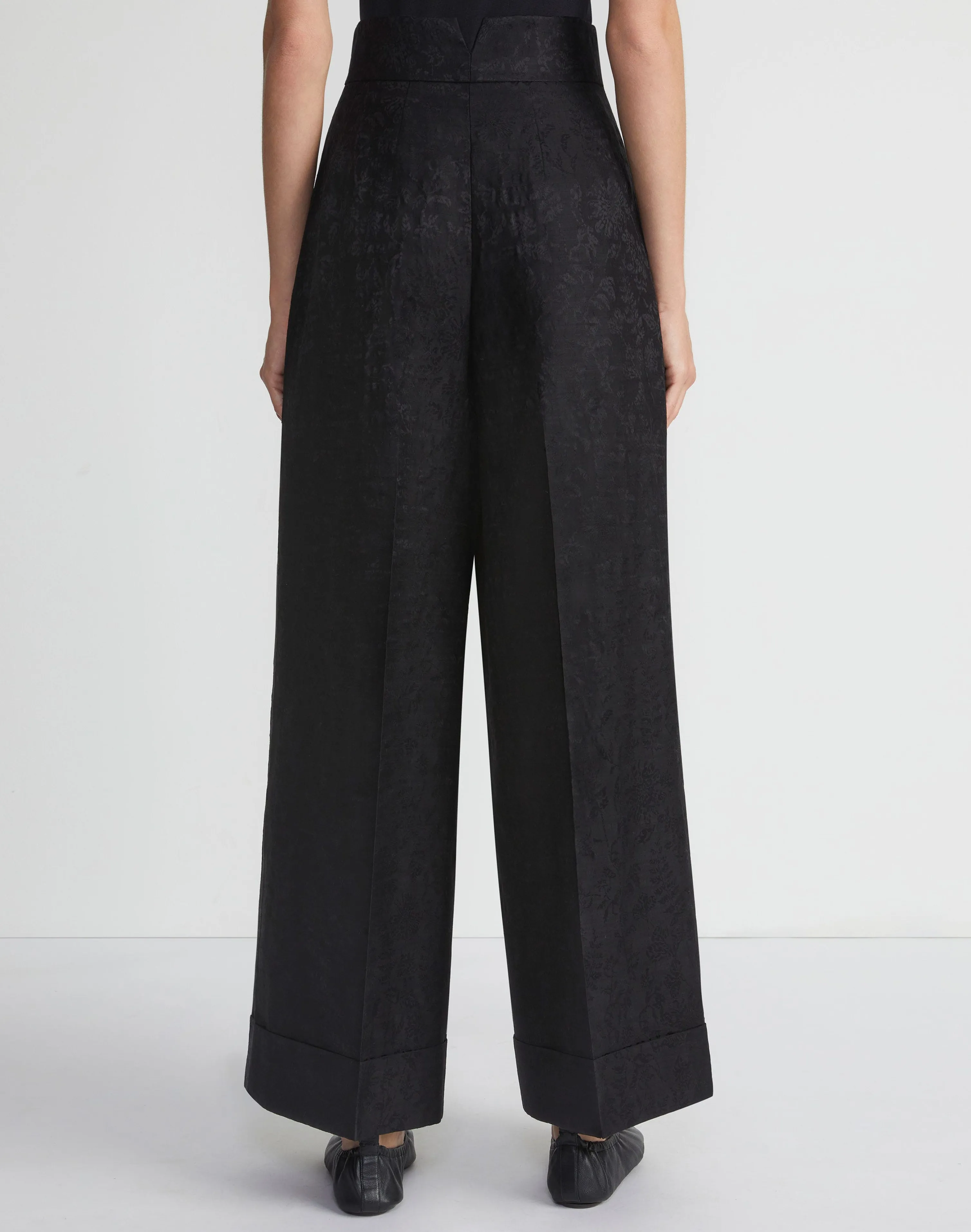 Flora Bloom Jacquard Wool-Silk Jagger Pant