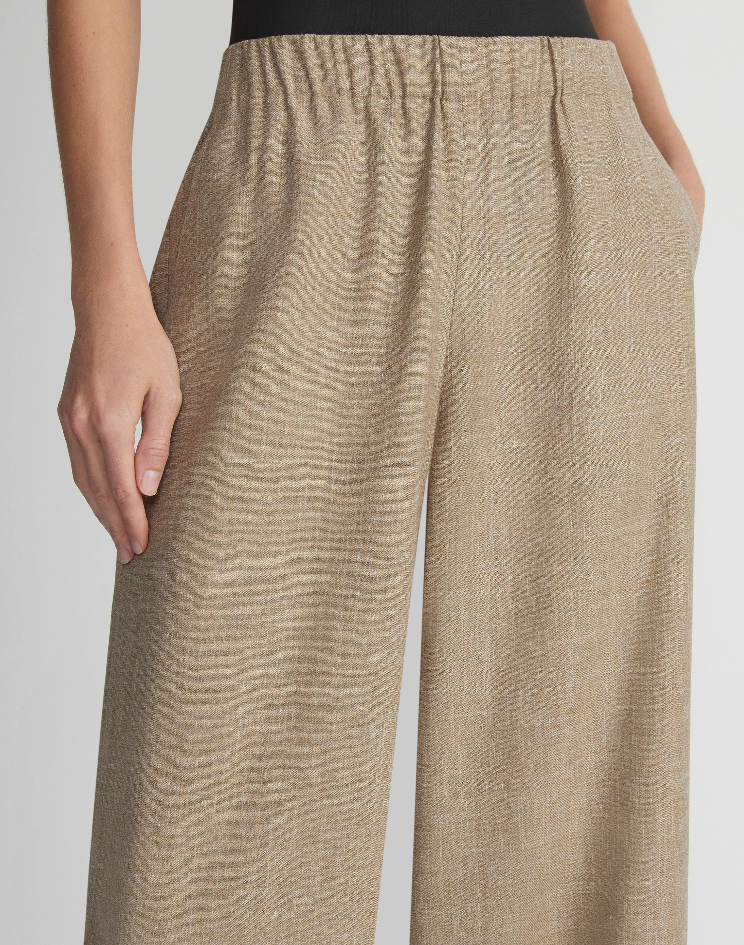 Virgin Wool Silk-Linen Riverside Pant