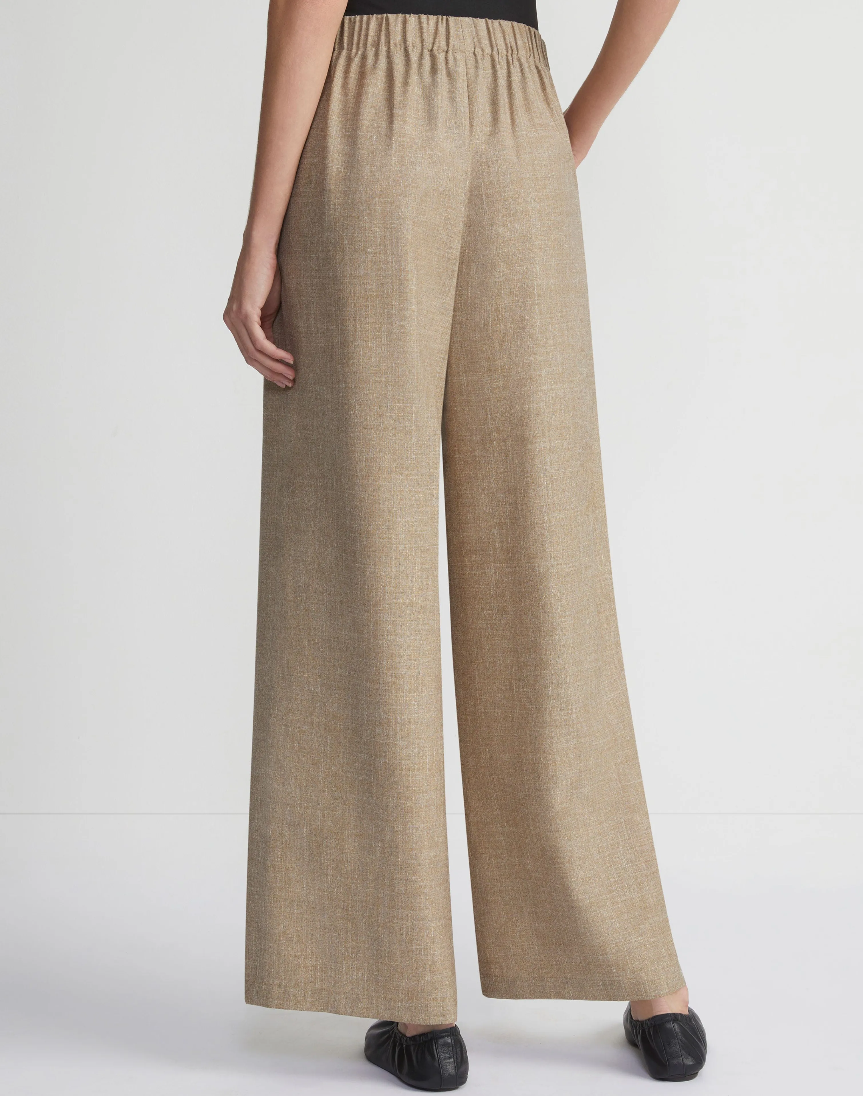 Virgin Wool Silk-Linen Riverside Pant