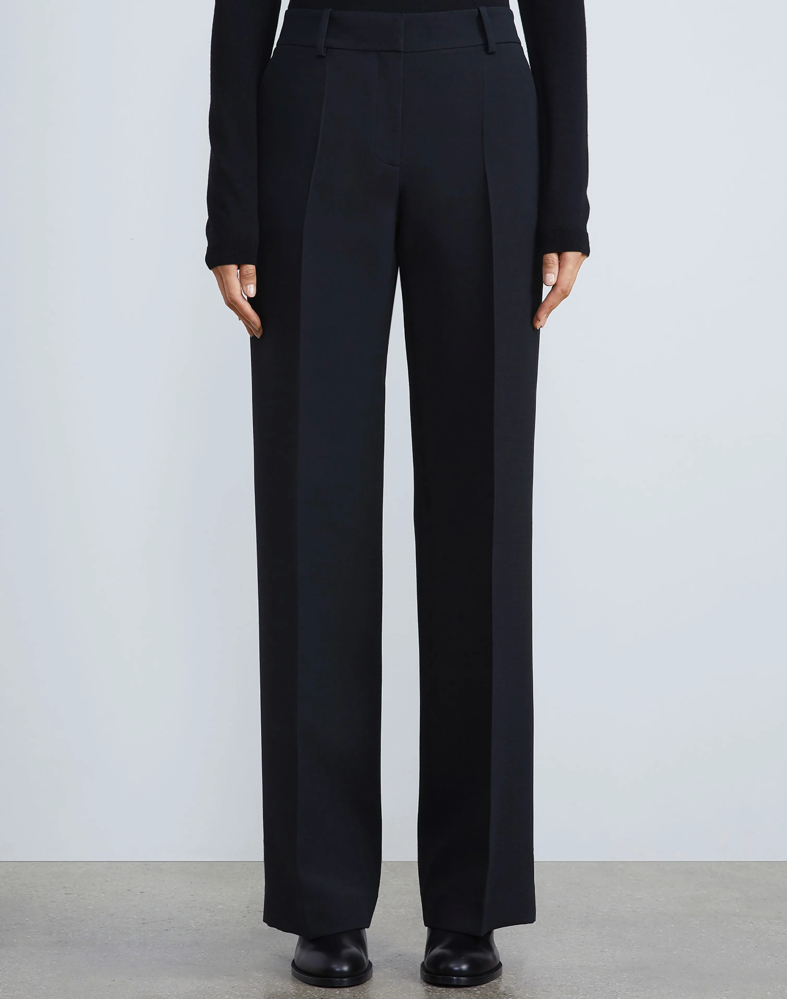 Wool-Silk Crepe Sullivan Pant
