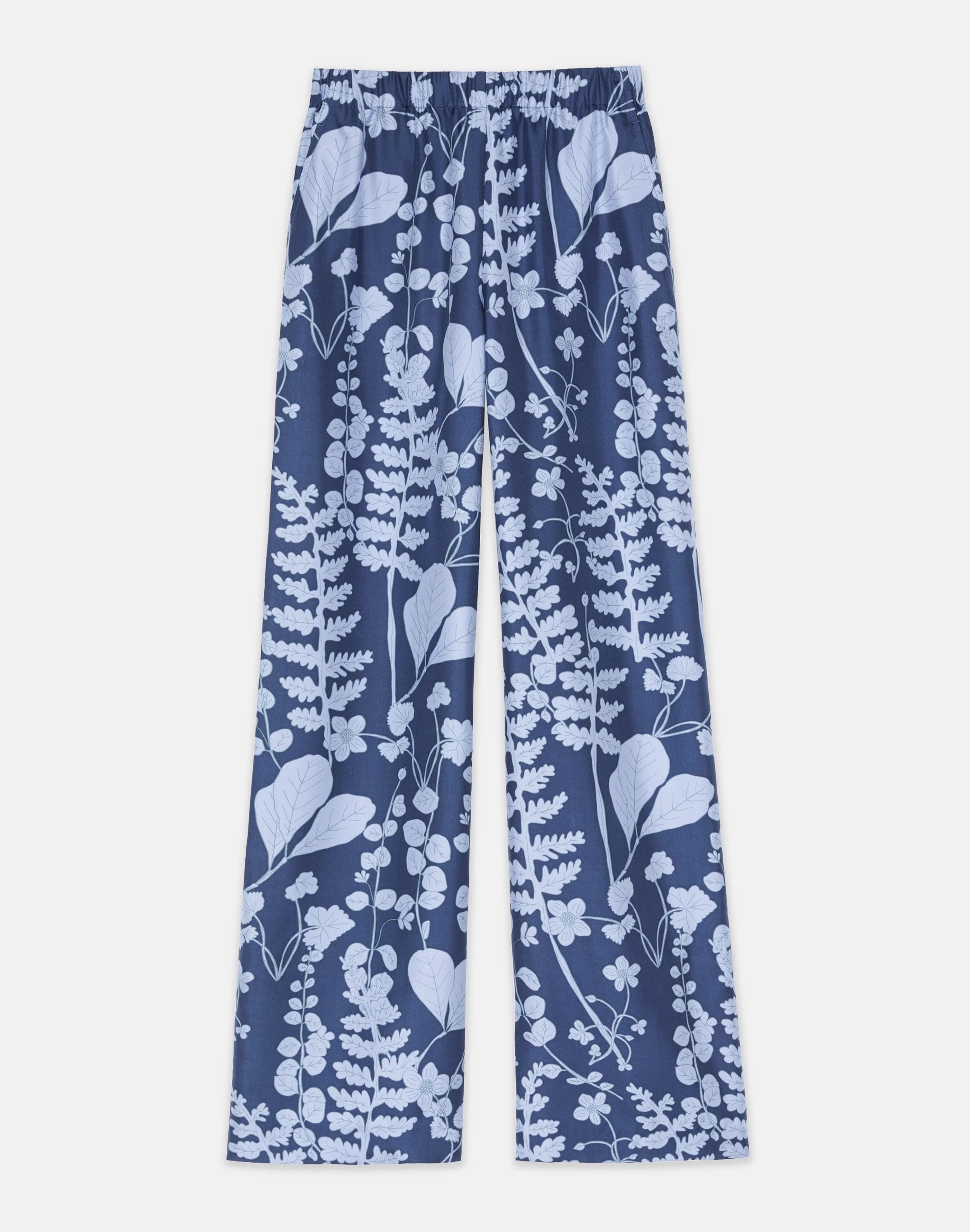 Flora Print Silk Twill Perry Pant
