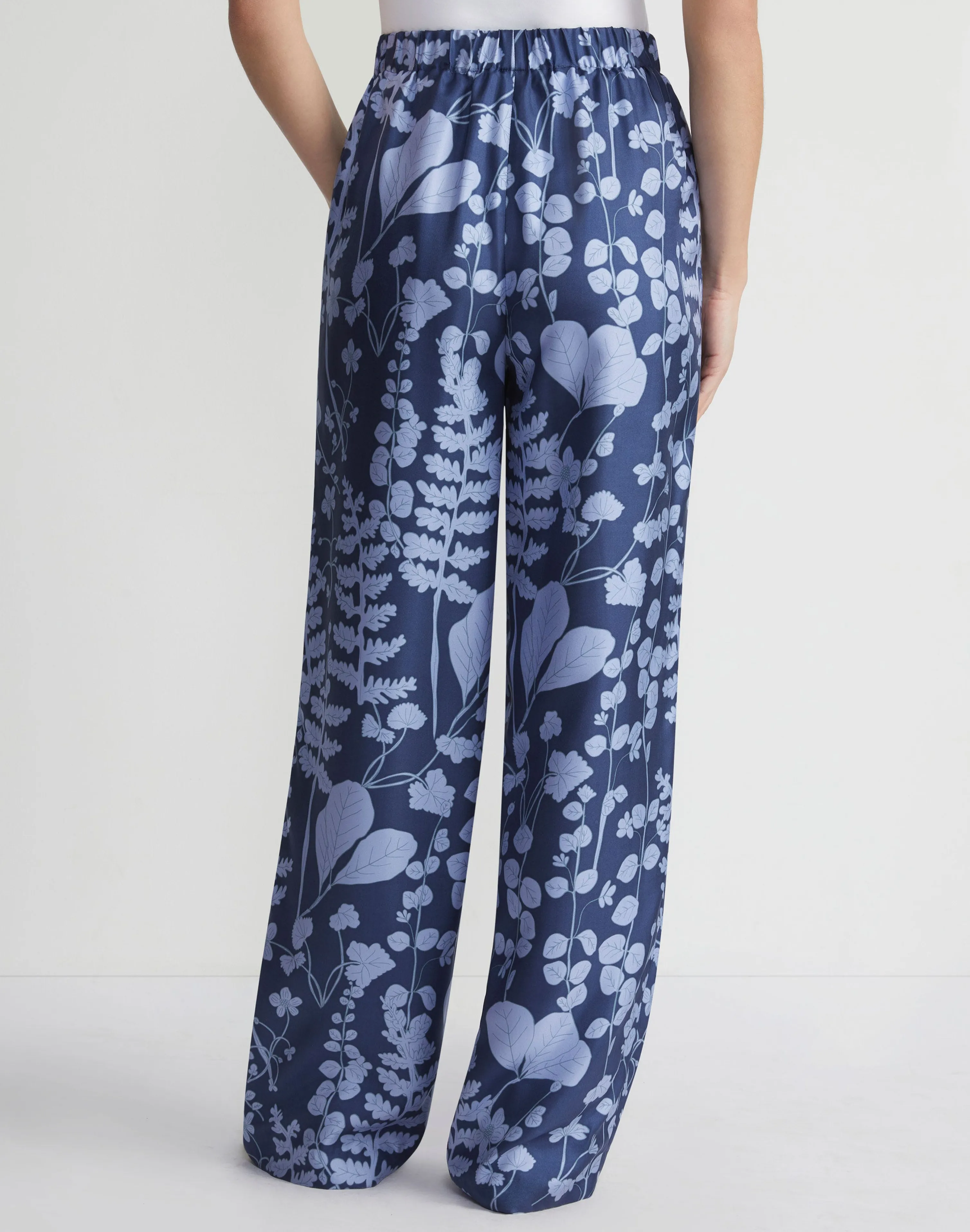 Flora Print Silk Twill Perry Pant