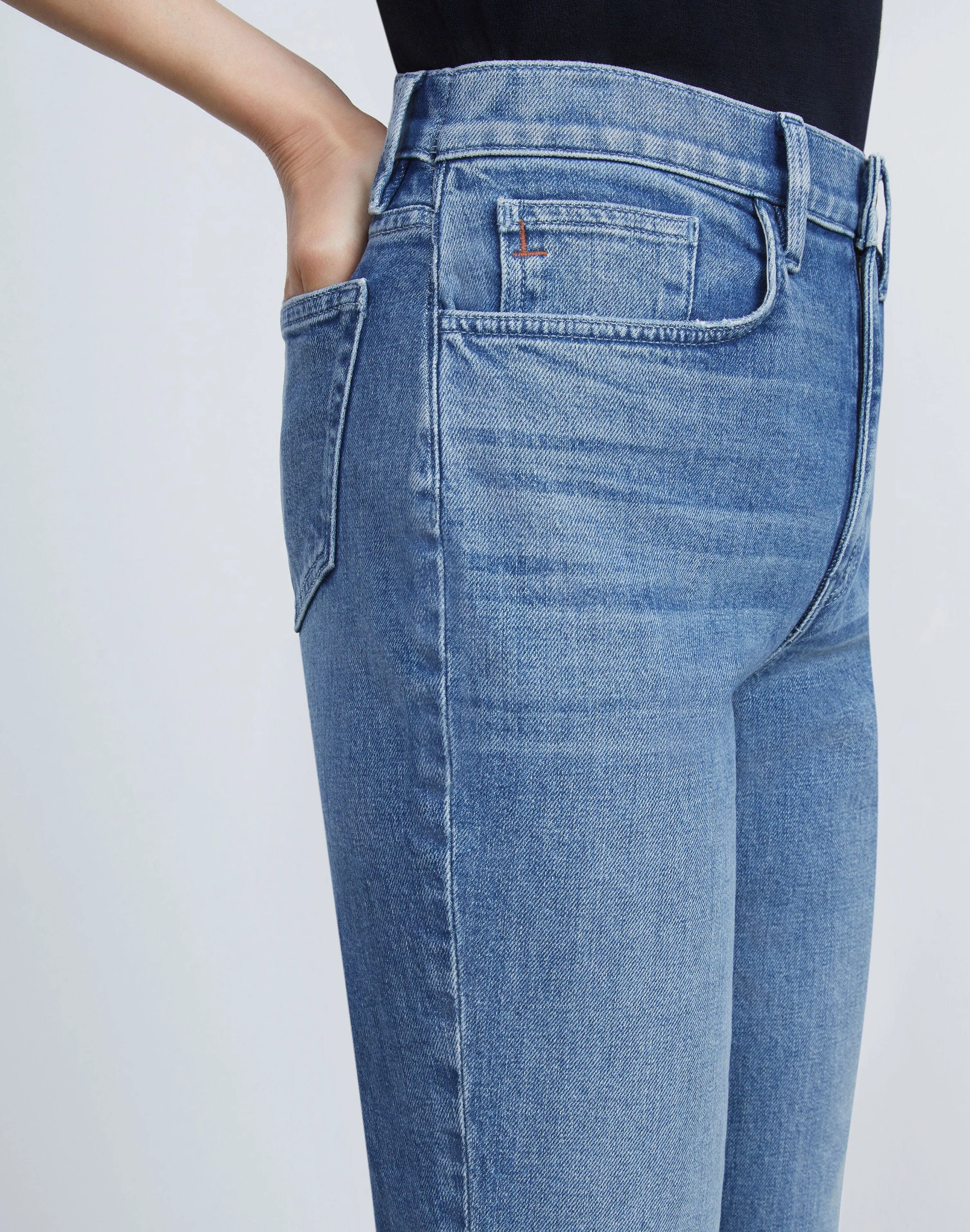 L148 Denim Mott Flared Ankle Jean