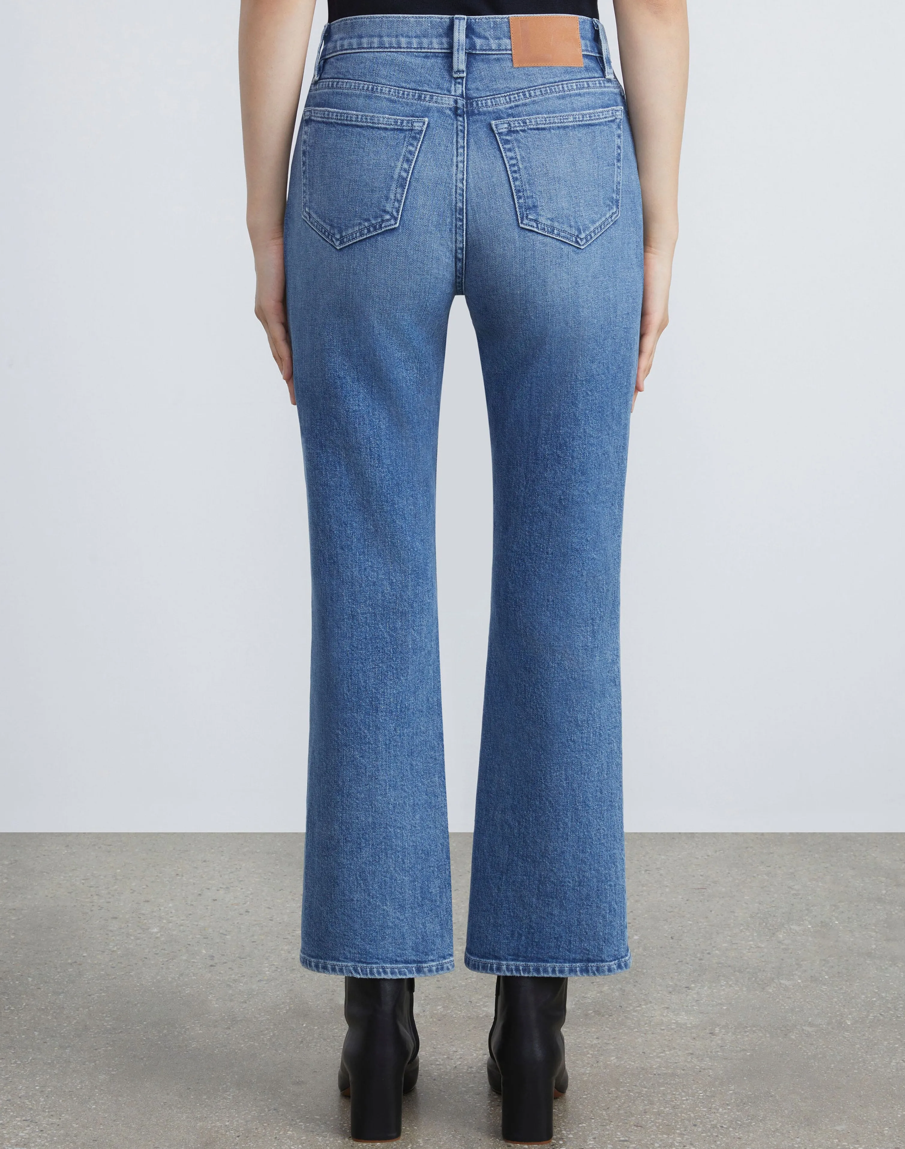 L148 Denim Mott Flared Ankle Jean