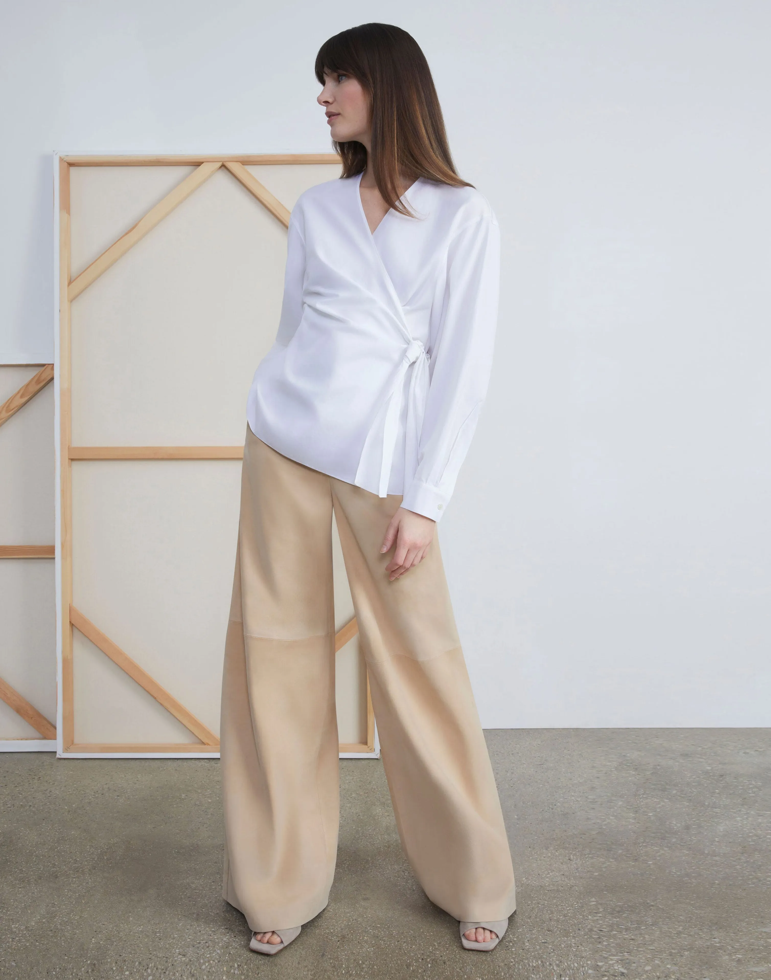 Paperfine Suede Thames Wide Leg Pant