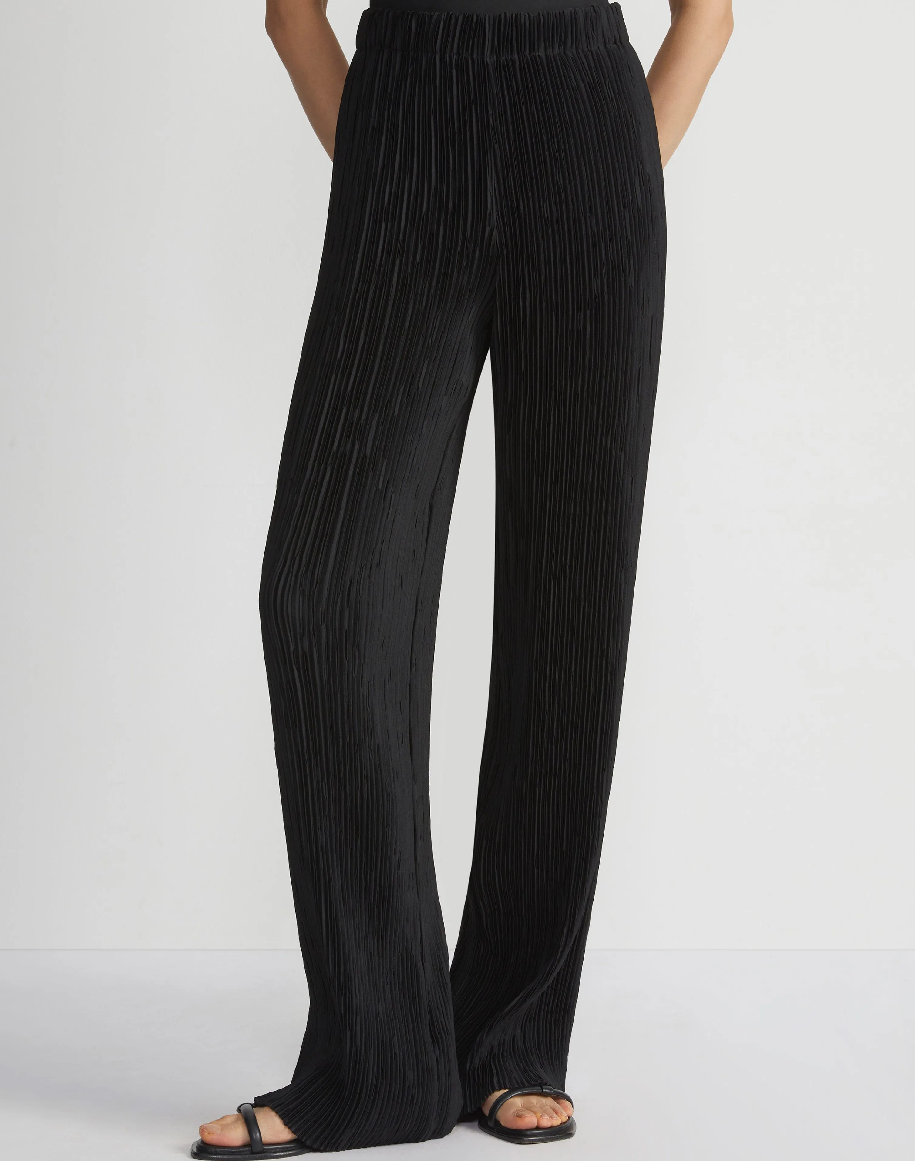 Recycled Poly Satin Plissé Parkside Pant