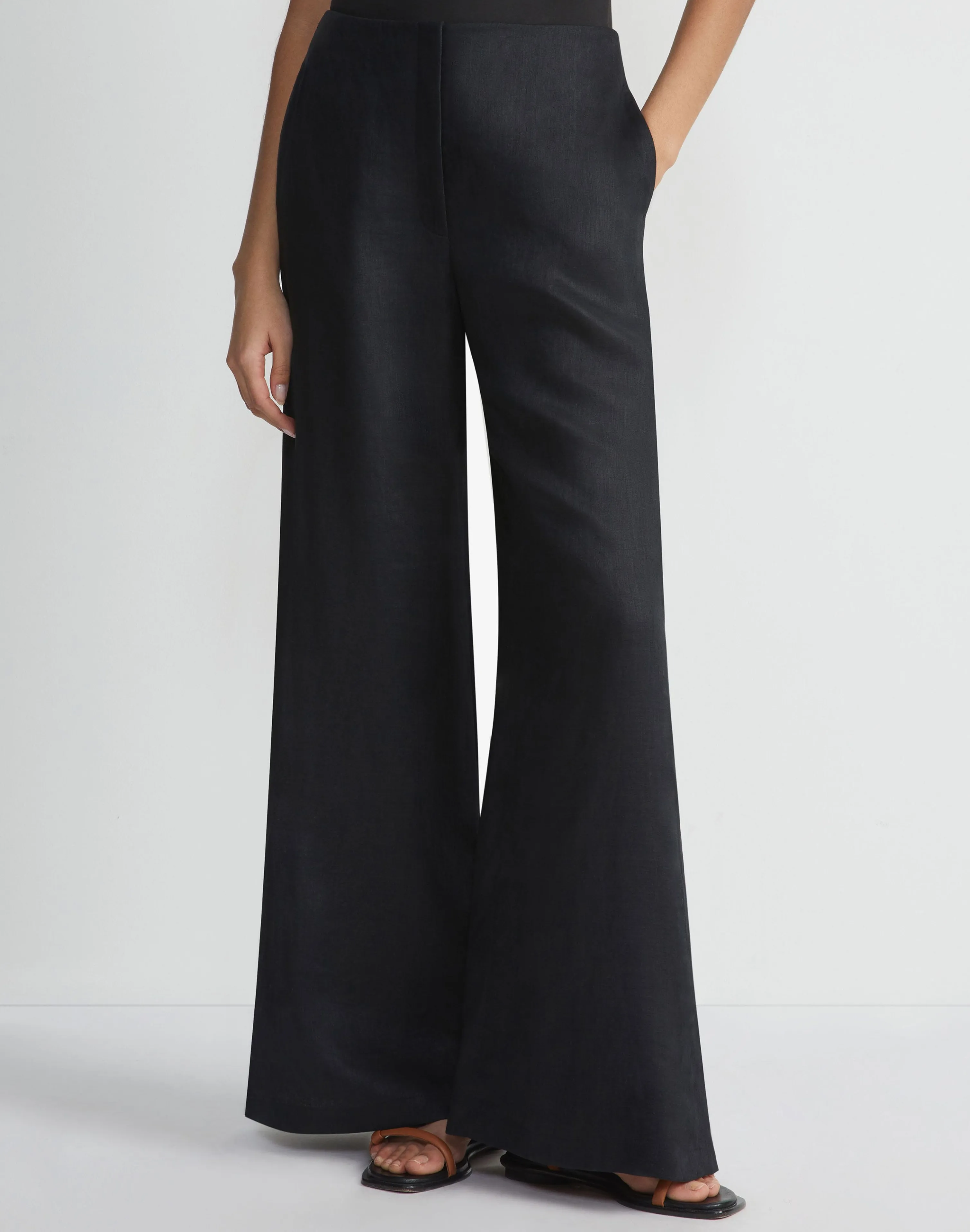 Vintage Linen Franklin Split Wide Leg Pant