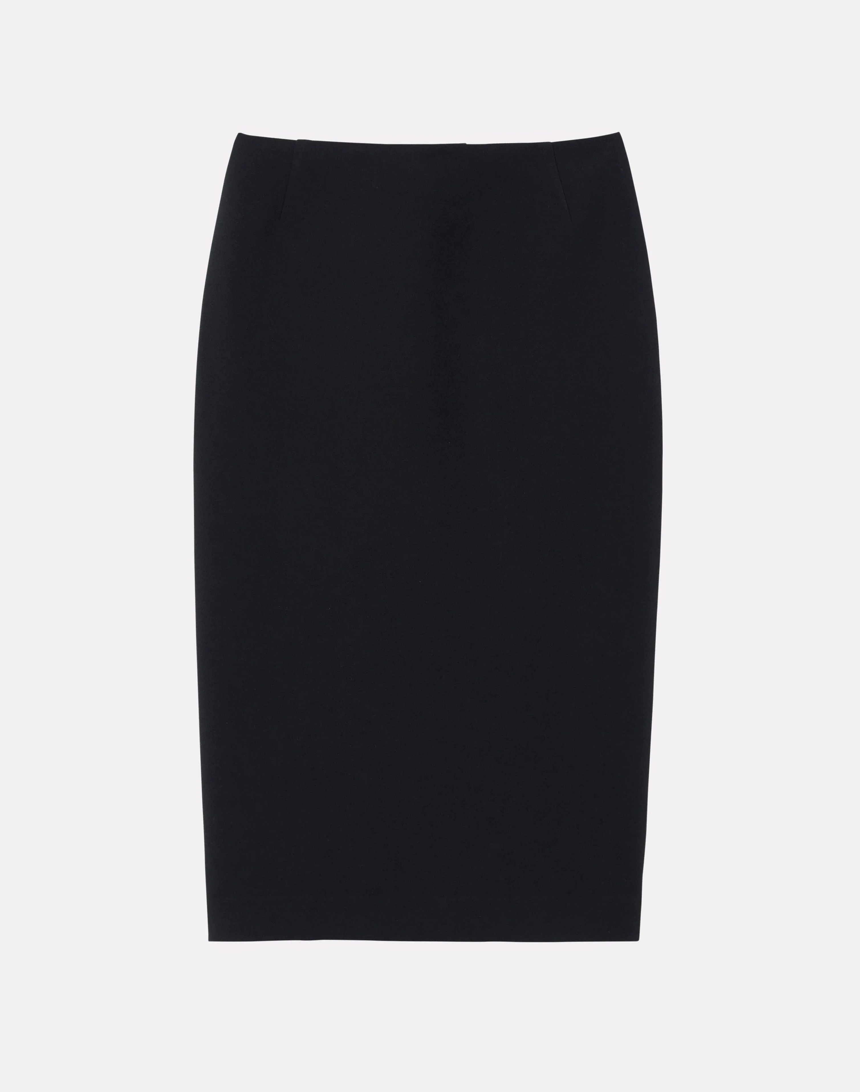 Wool-Silk Crepe Pencil Skirt