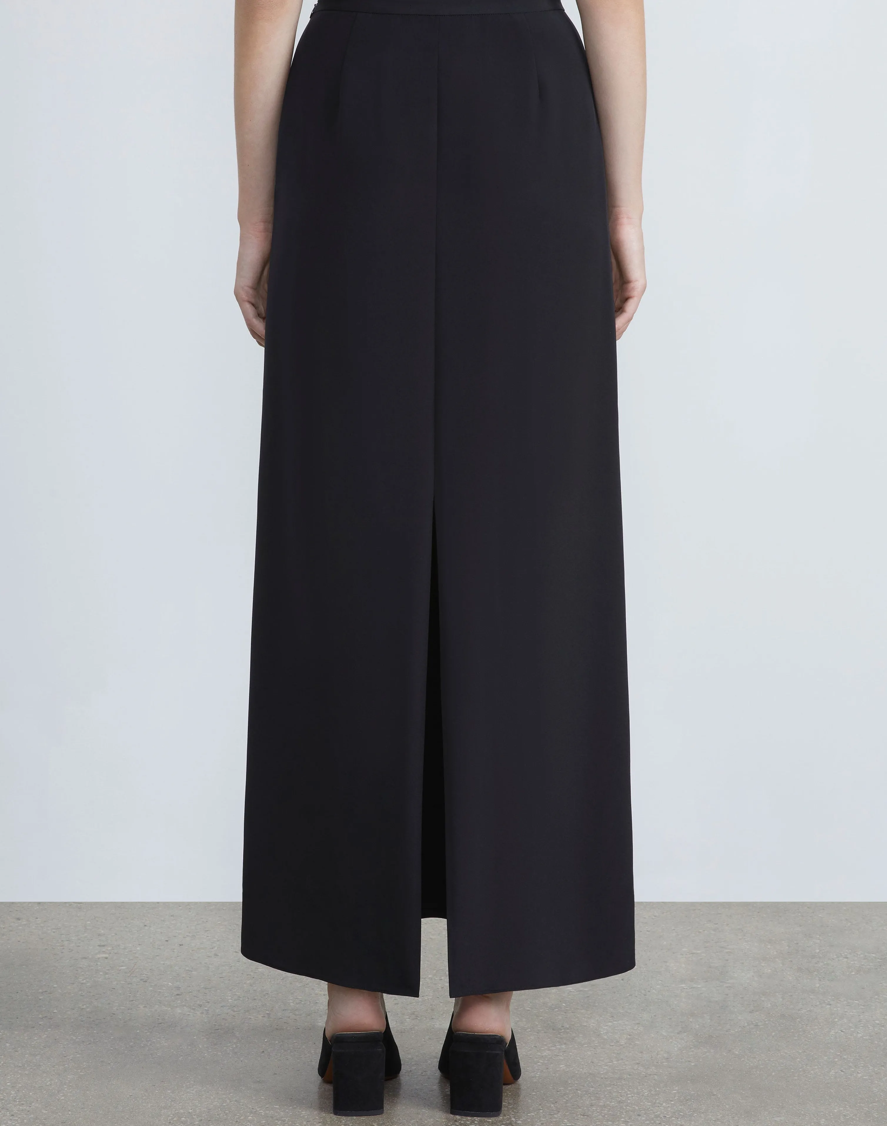 Organic Silk Stretch Crepe De Chine Skirt