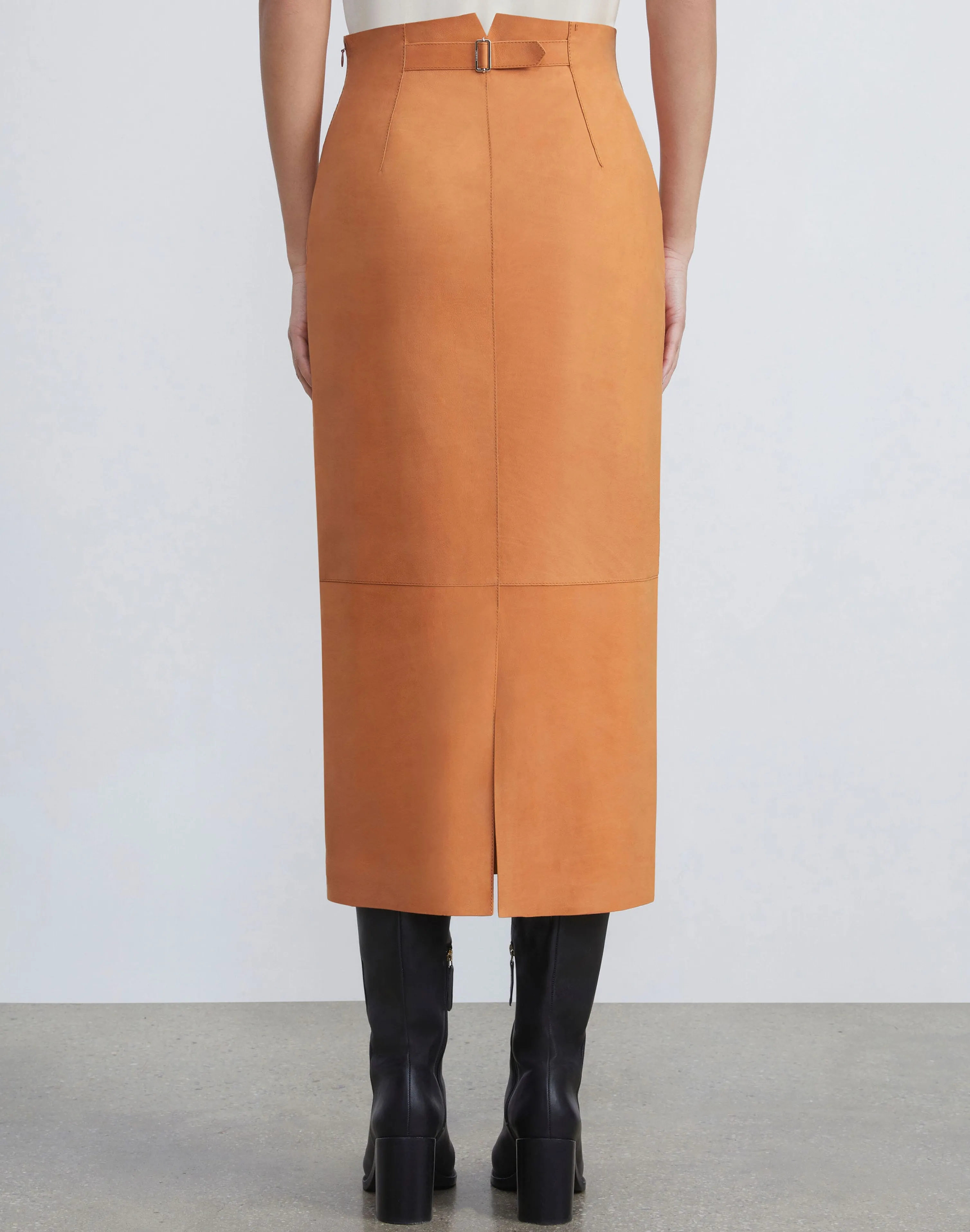 Nubuck Suede Pencil Skirt