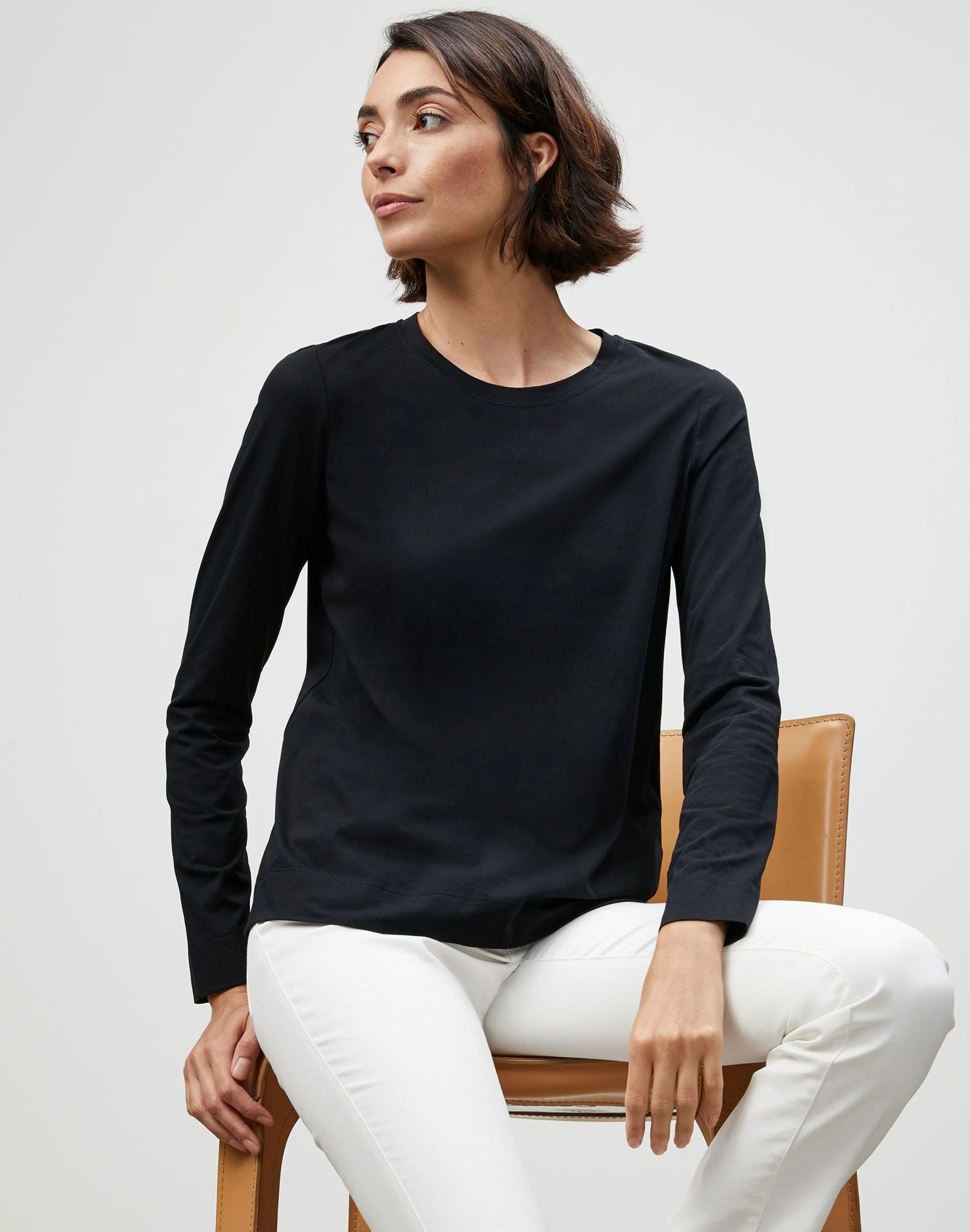 Cotton Jersey Modern Long Sleeve Tee