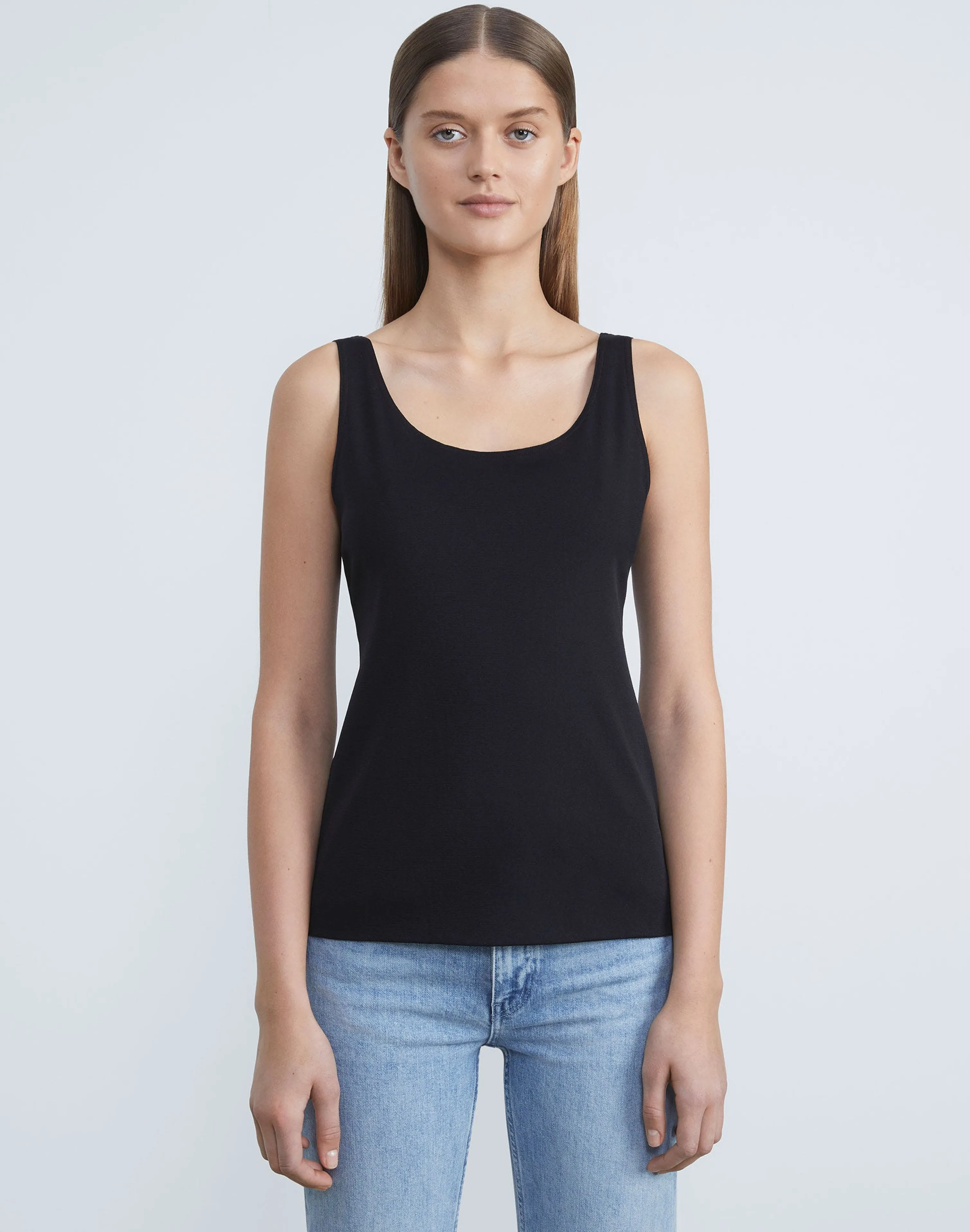 Mesh Jersey Scoop Neck Tank