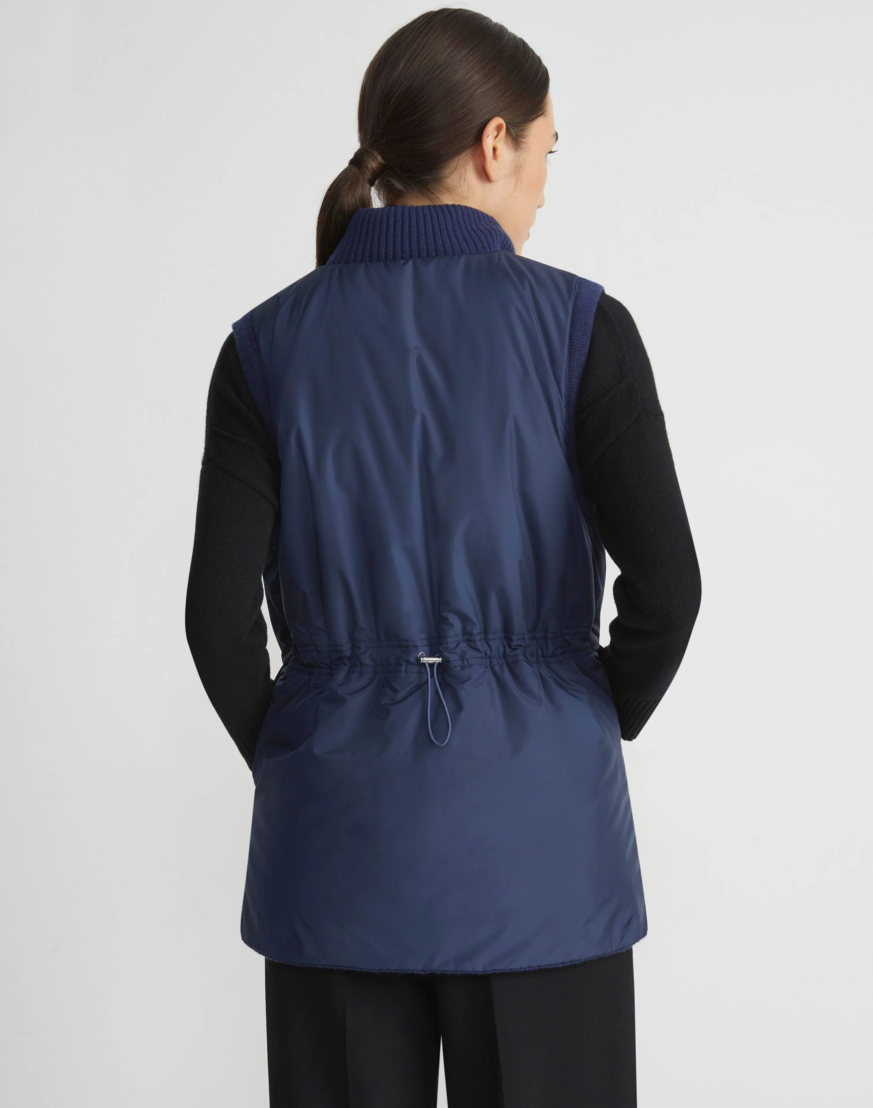 Wool Knit & Recycled Poly Quilted Reversible Vest