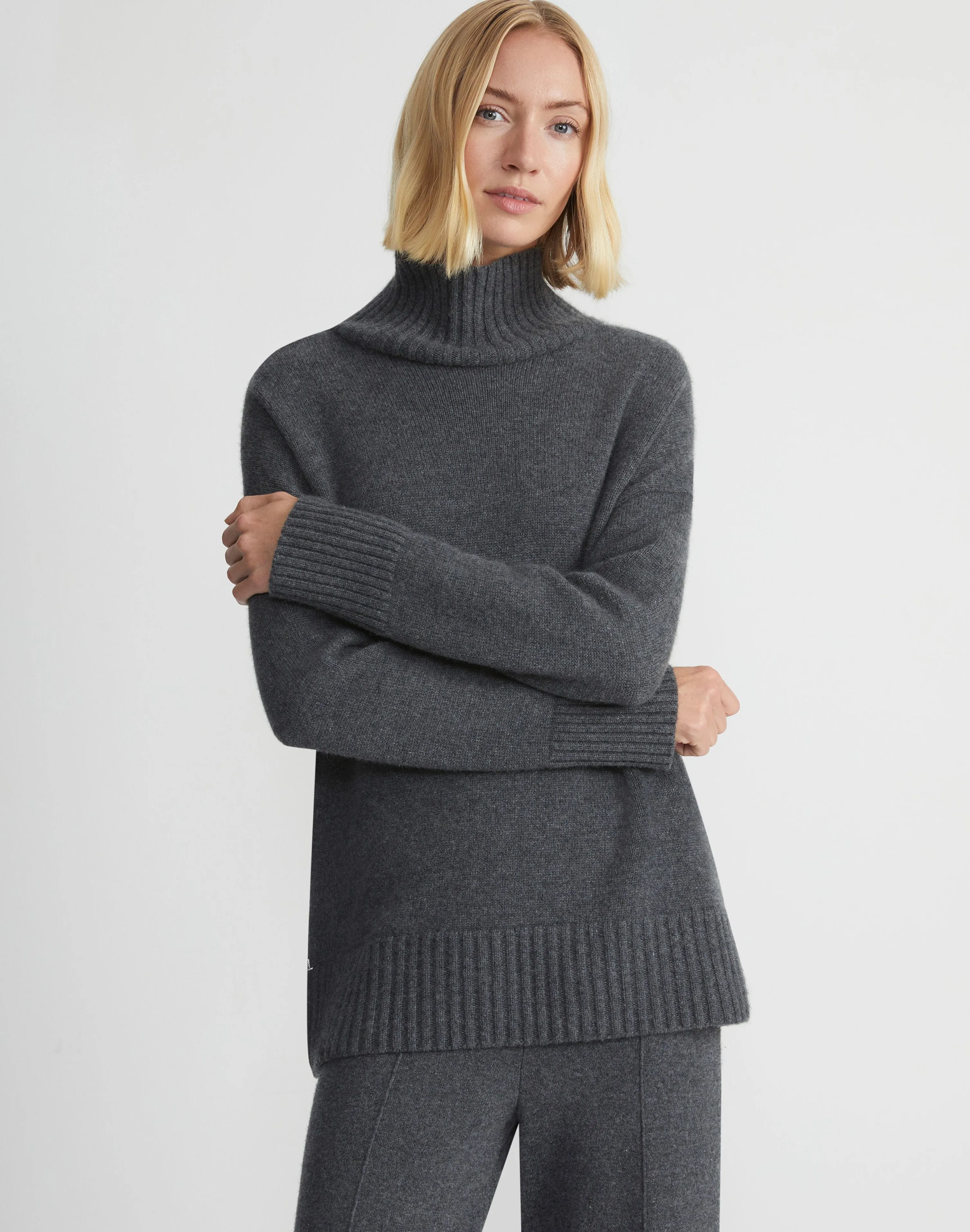 Cashmere Stand Collar Sweater