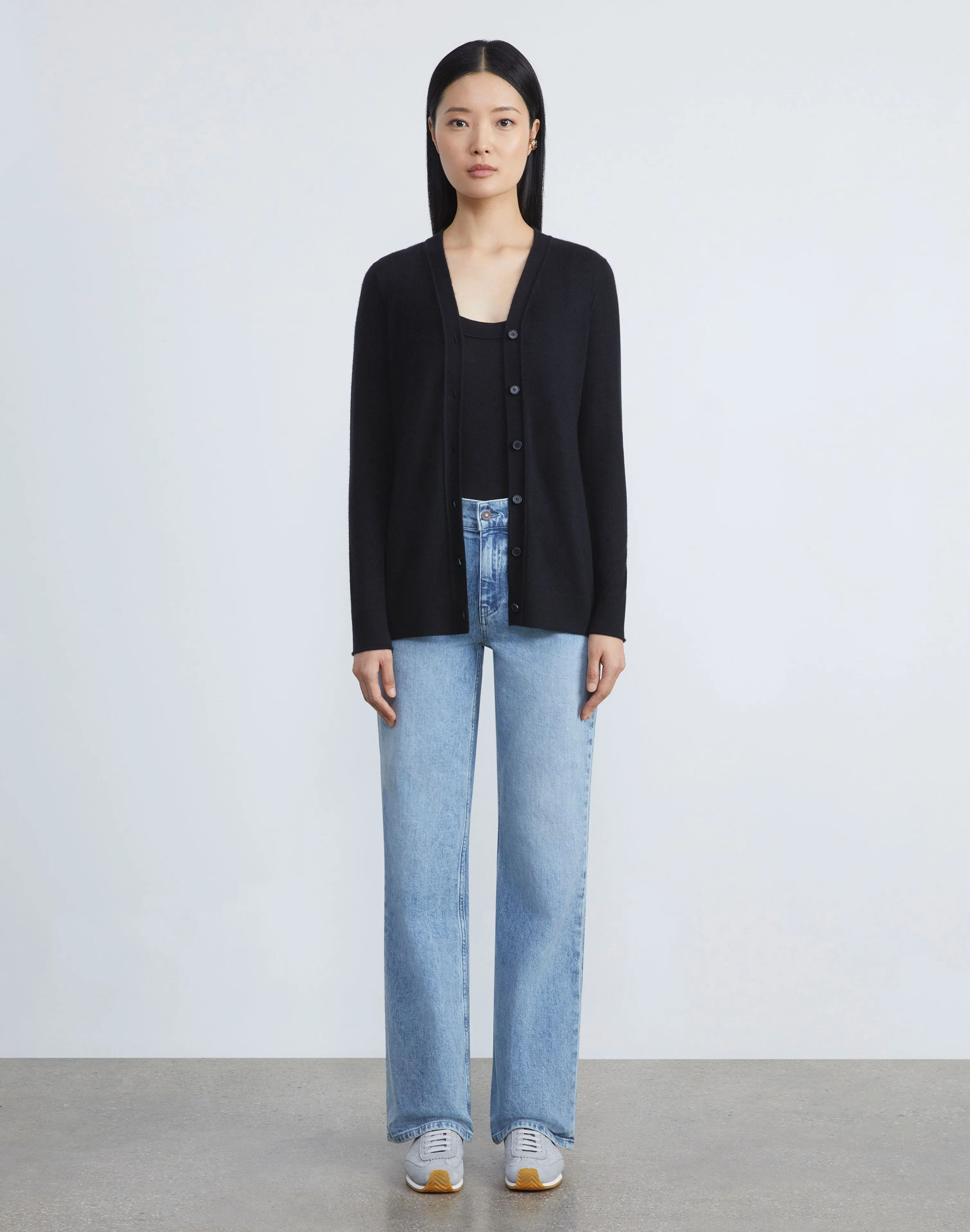 Fine Gauge Cashmere V-Neck Cardigan