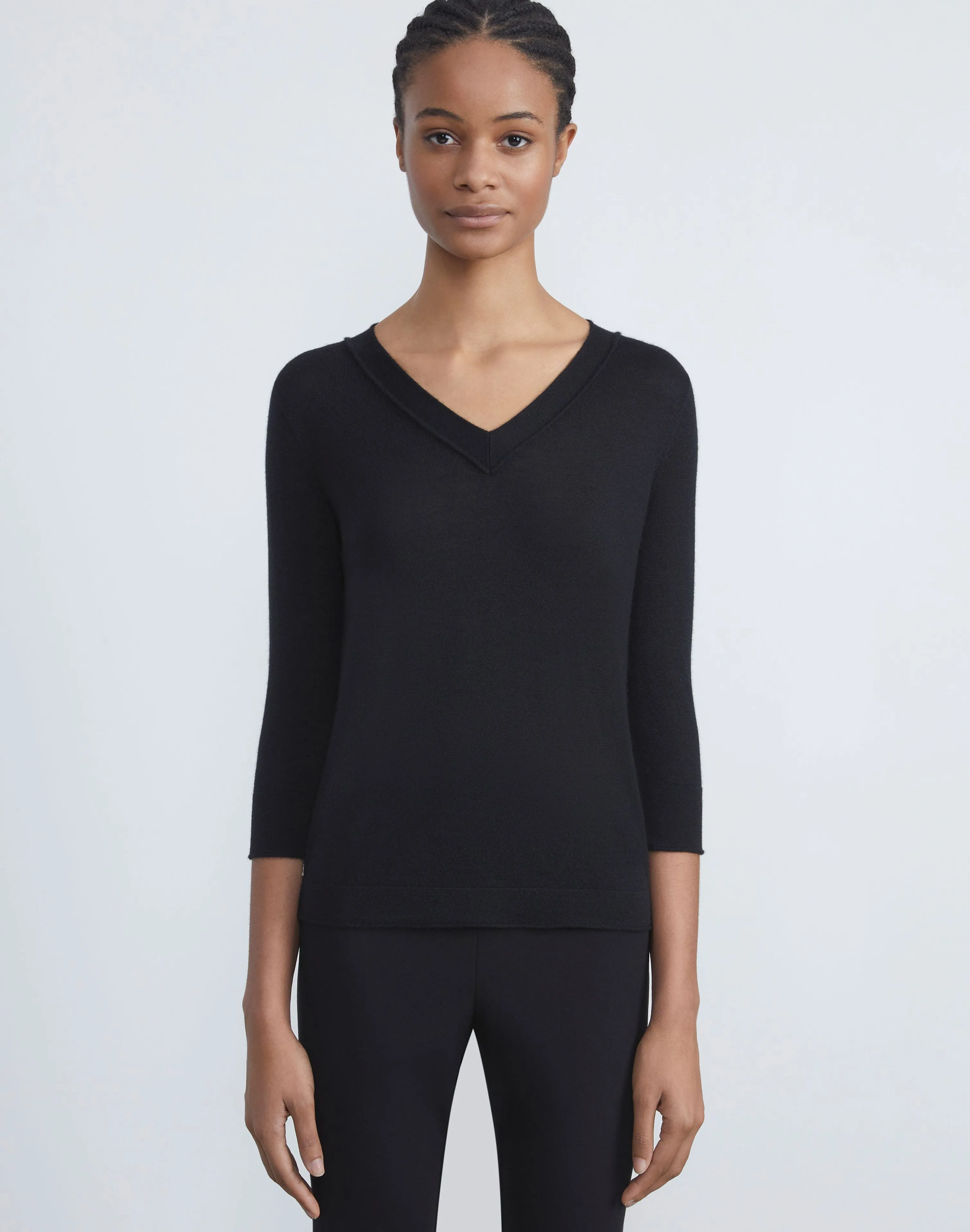 Fine Gauge Cashmere V-Neck Sweater