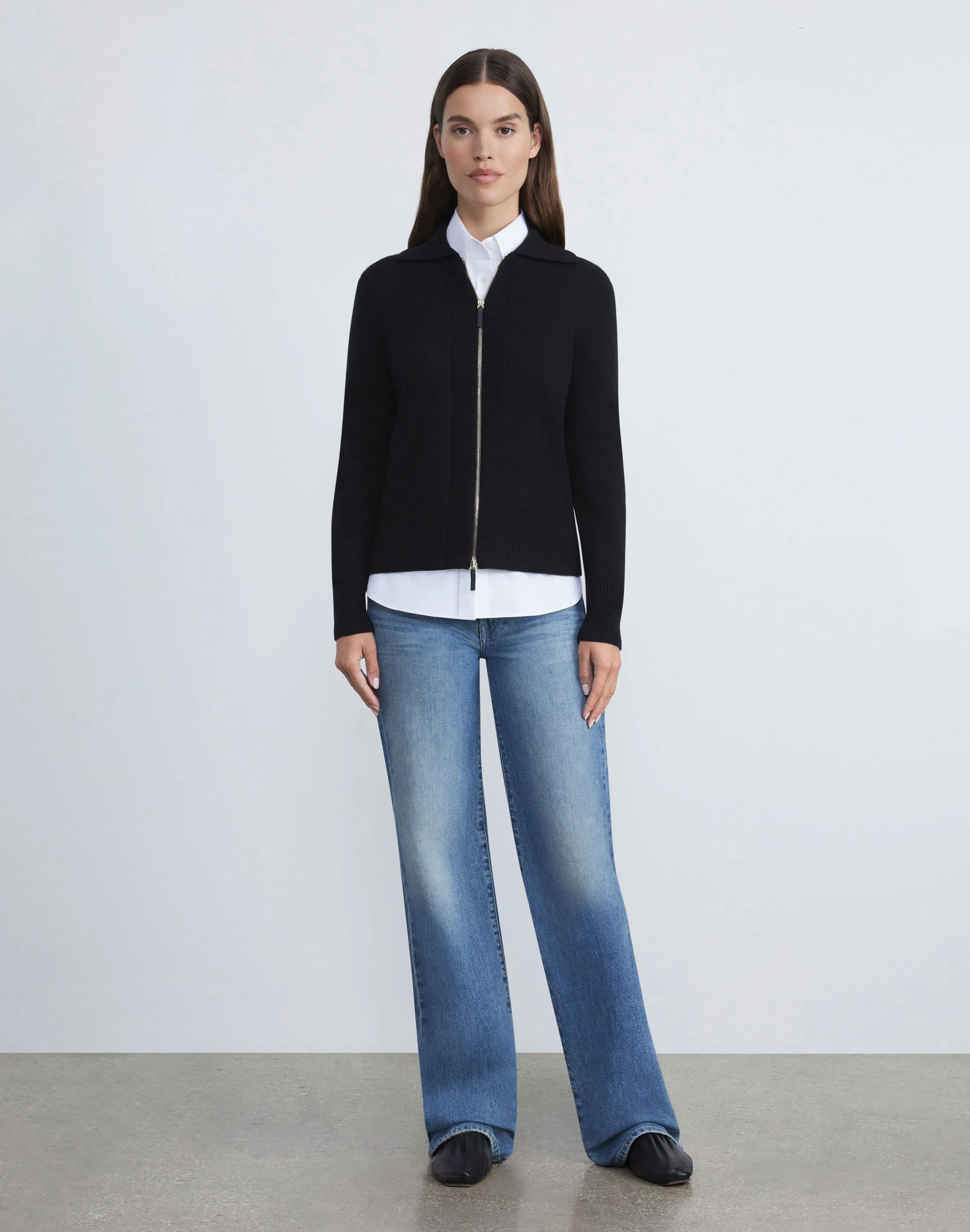 Cashmere Polo Cardigan