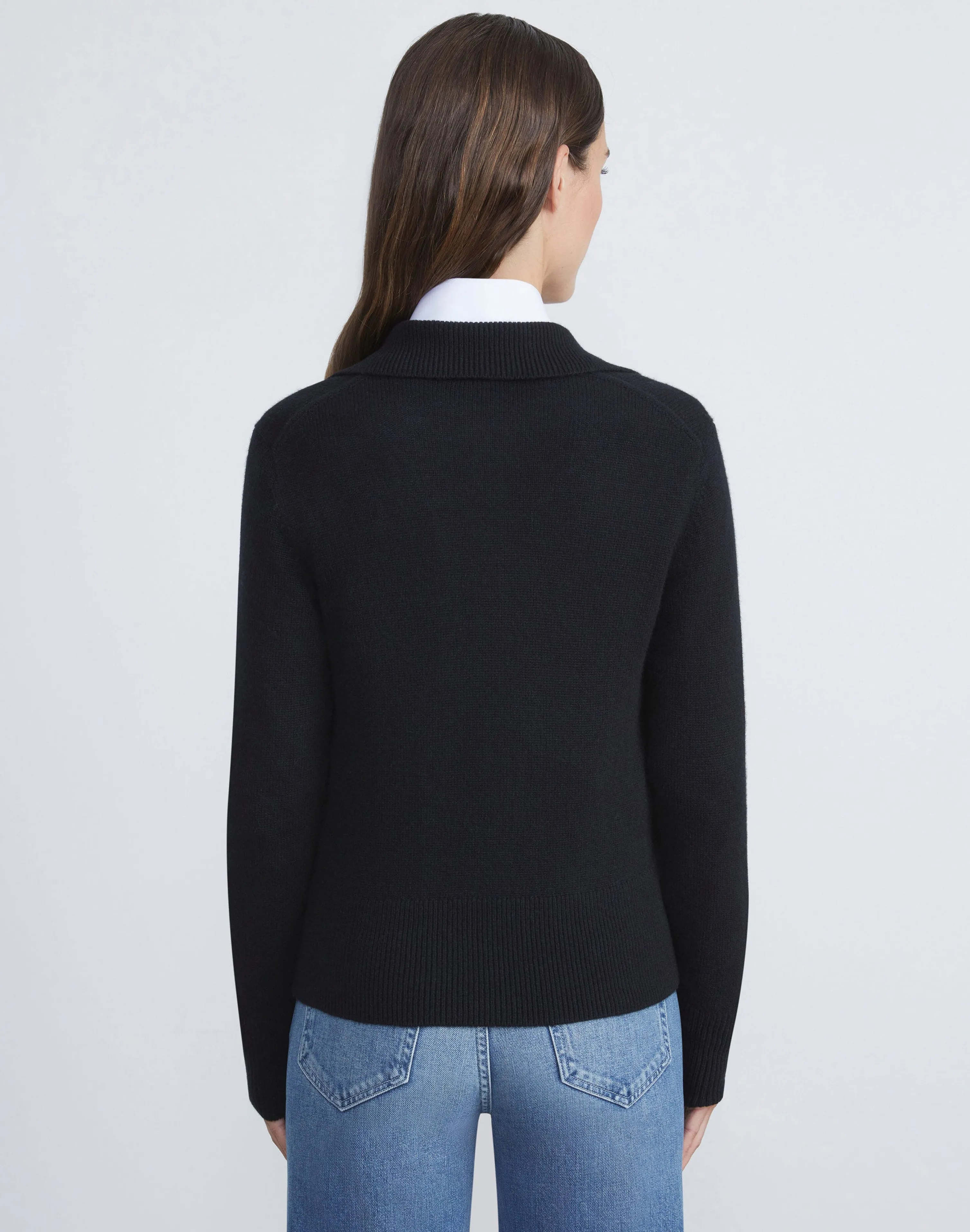 Cashmere Polo Cardigan