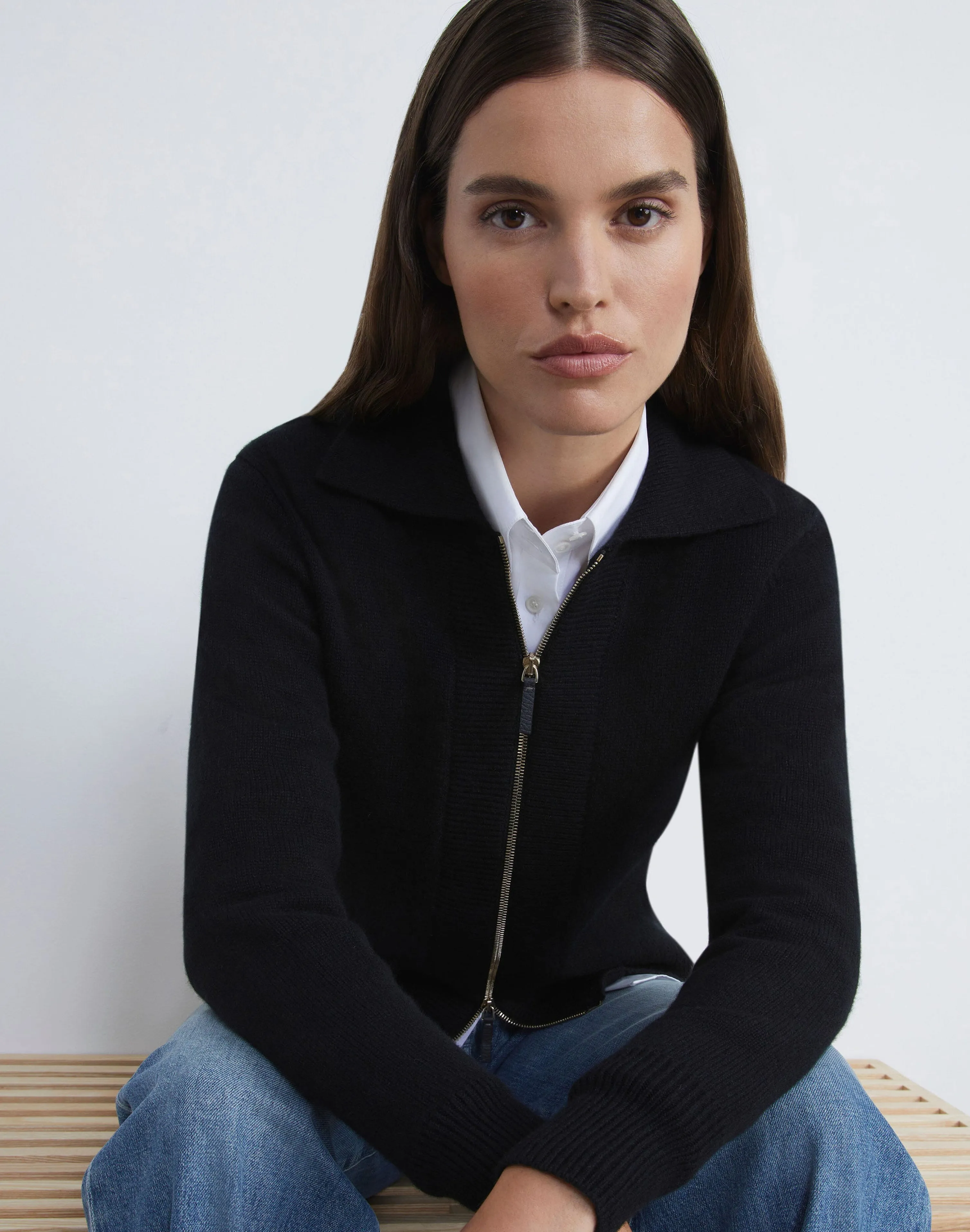 Cashmere Polo Cardigan