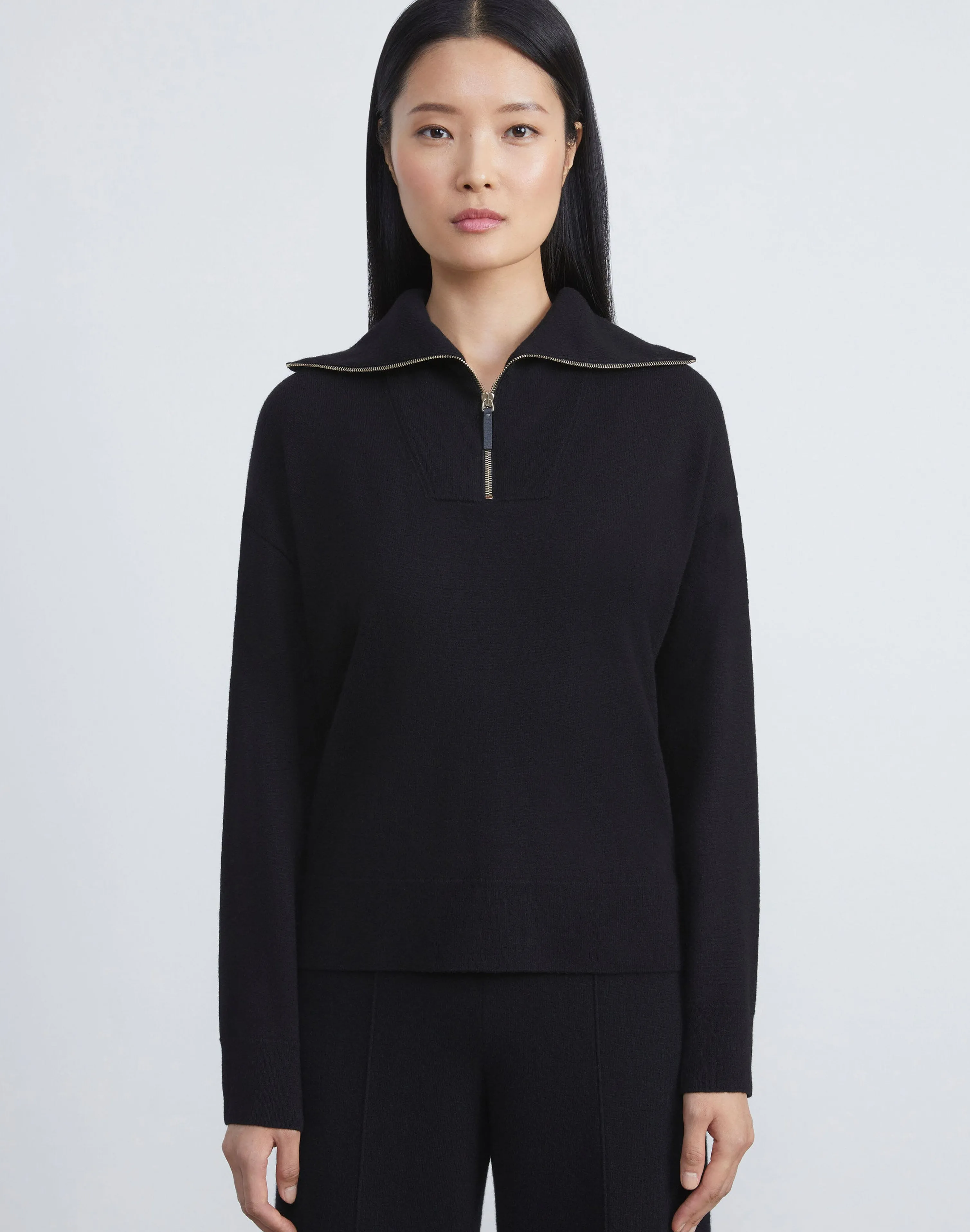 Cashmerino Half Zip Sweater