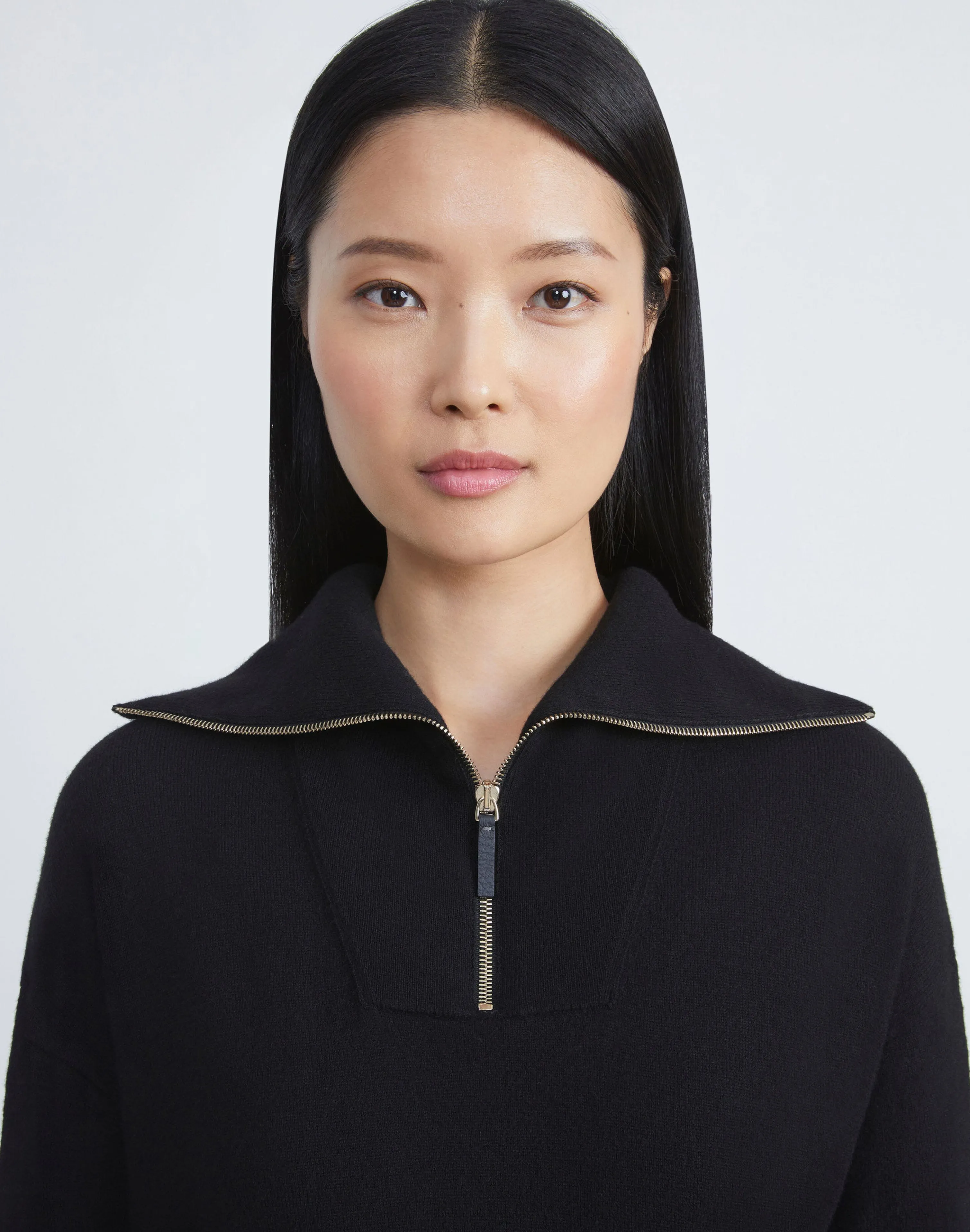 Cashmerino Half Zip Sweater