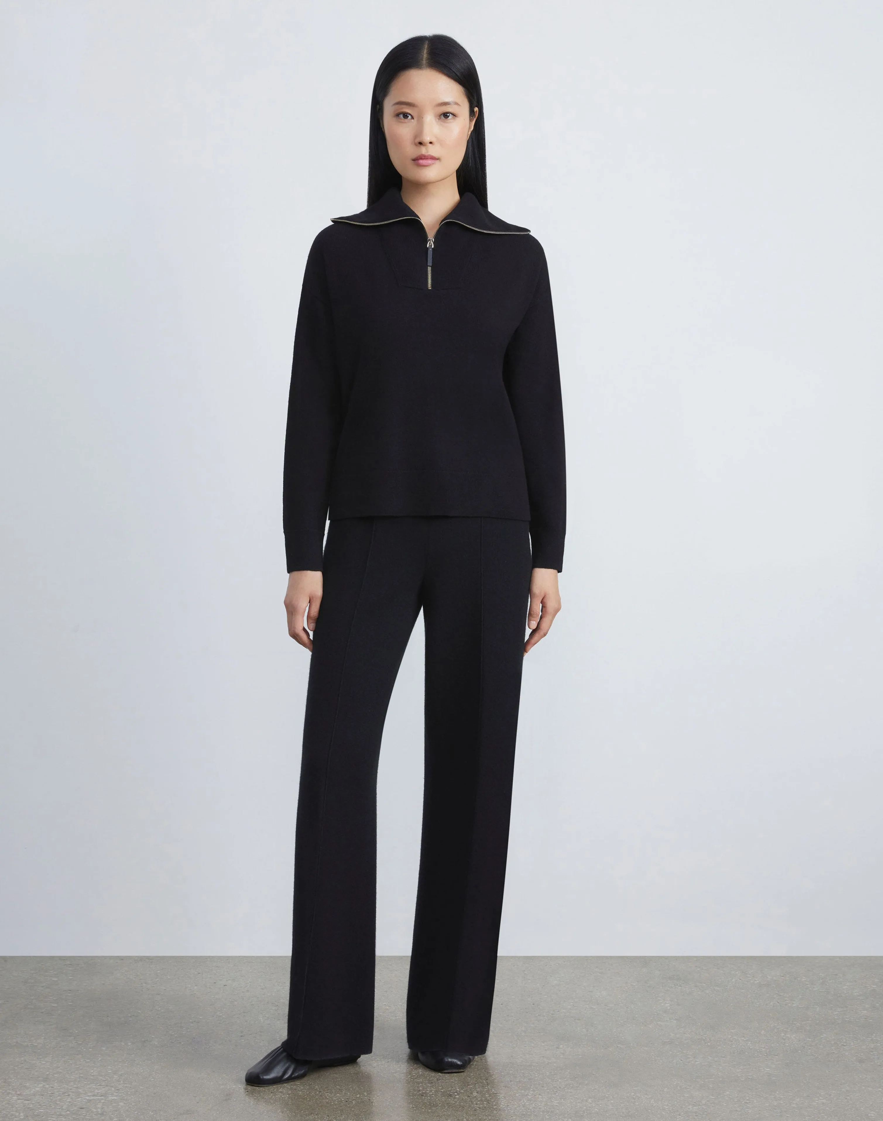 Cashmerino Half Zip Sweater