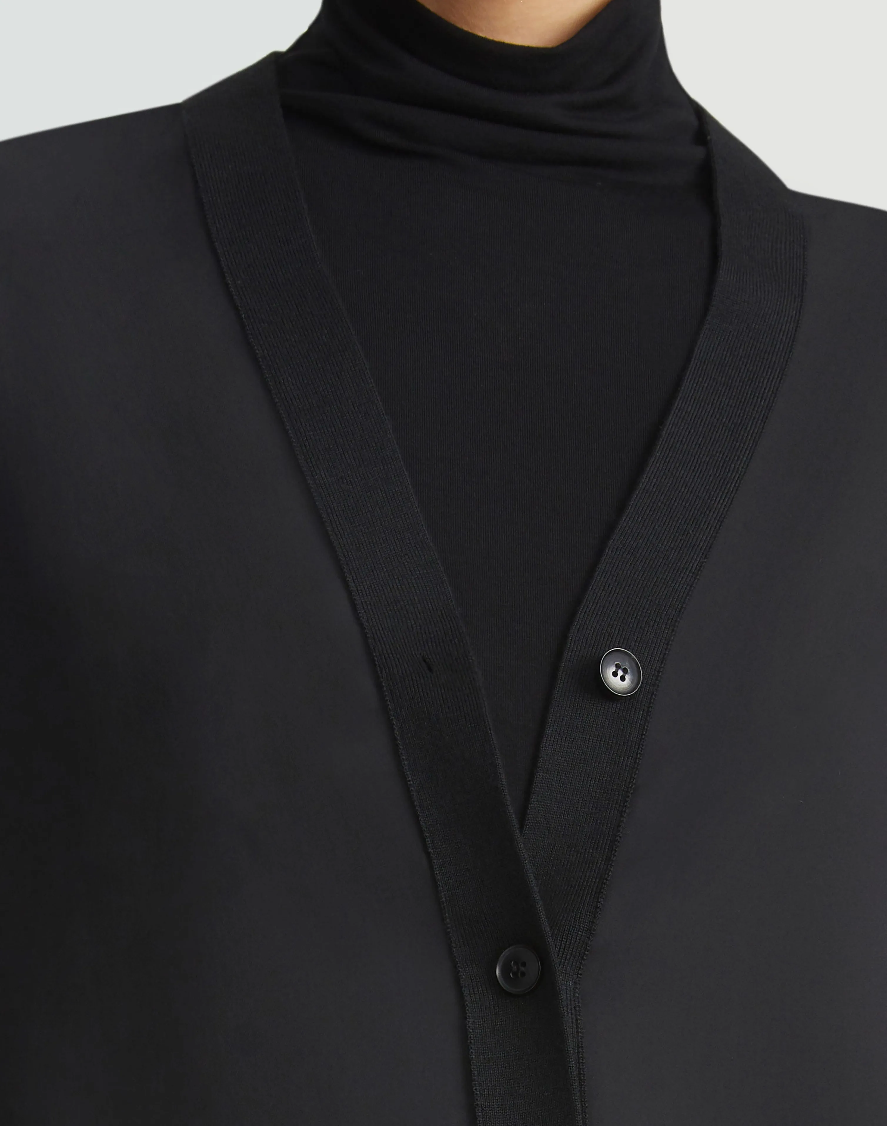 Responsible Fine Gauge Merino & Organic Silk Georgette Cardigan