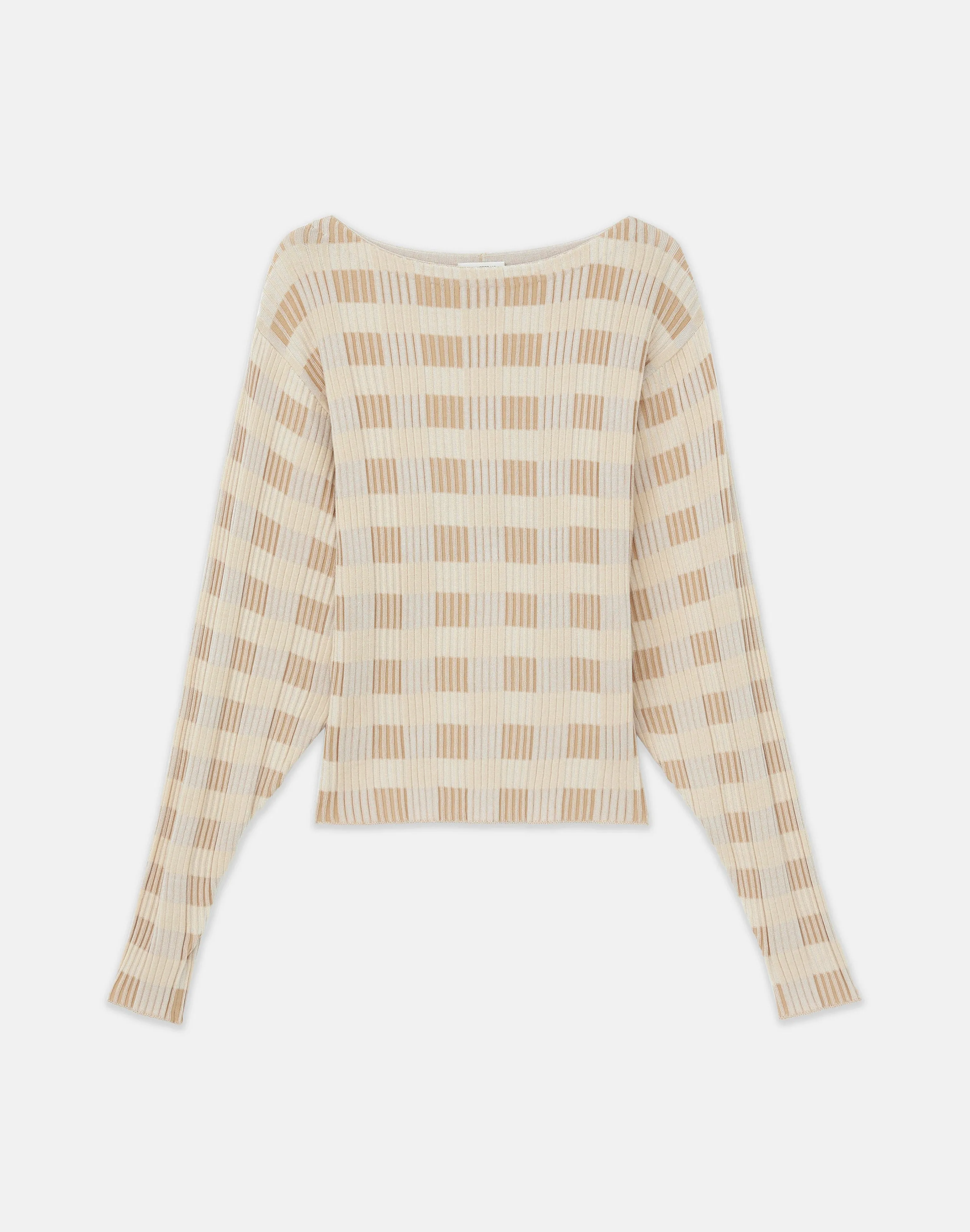 Gingham Responsible Matte Crepe Blouson Sweater