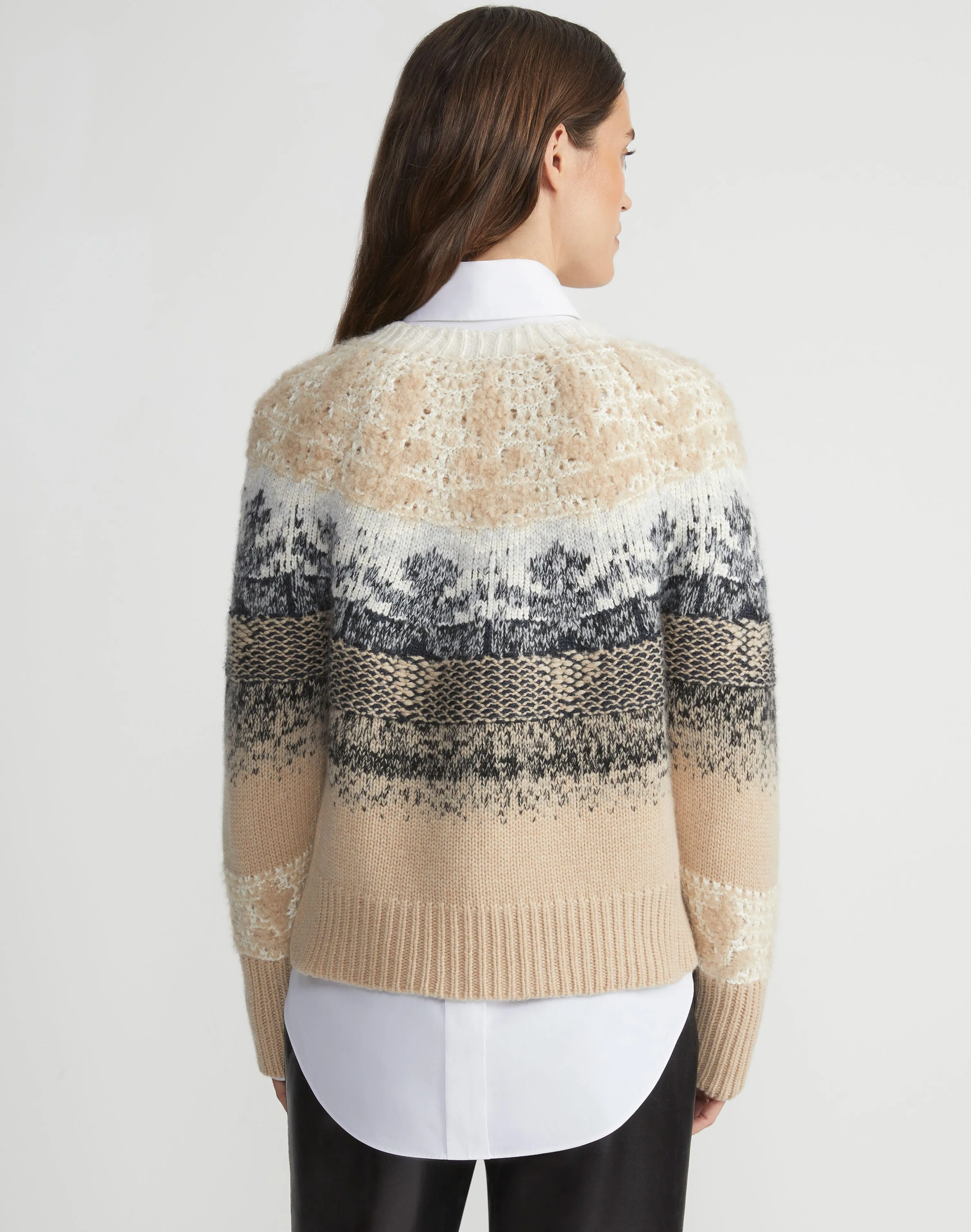 Fair Isle Jacquard Cashmere-Silk Sweater