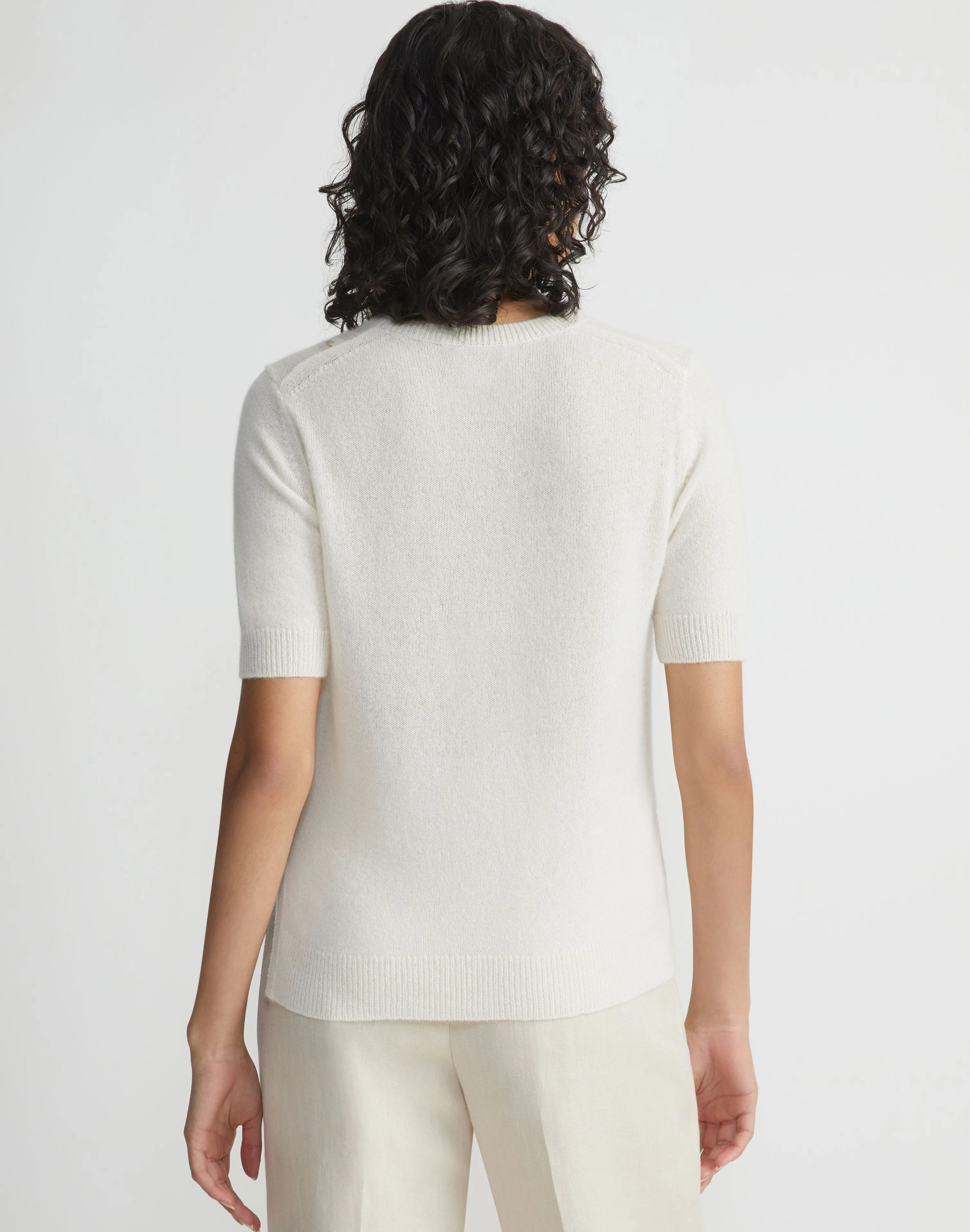 Eco Flora Jacquard Cashmere Crewneck Sweater