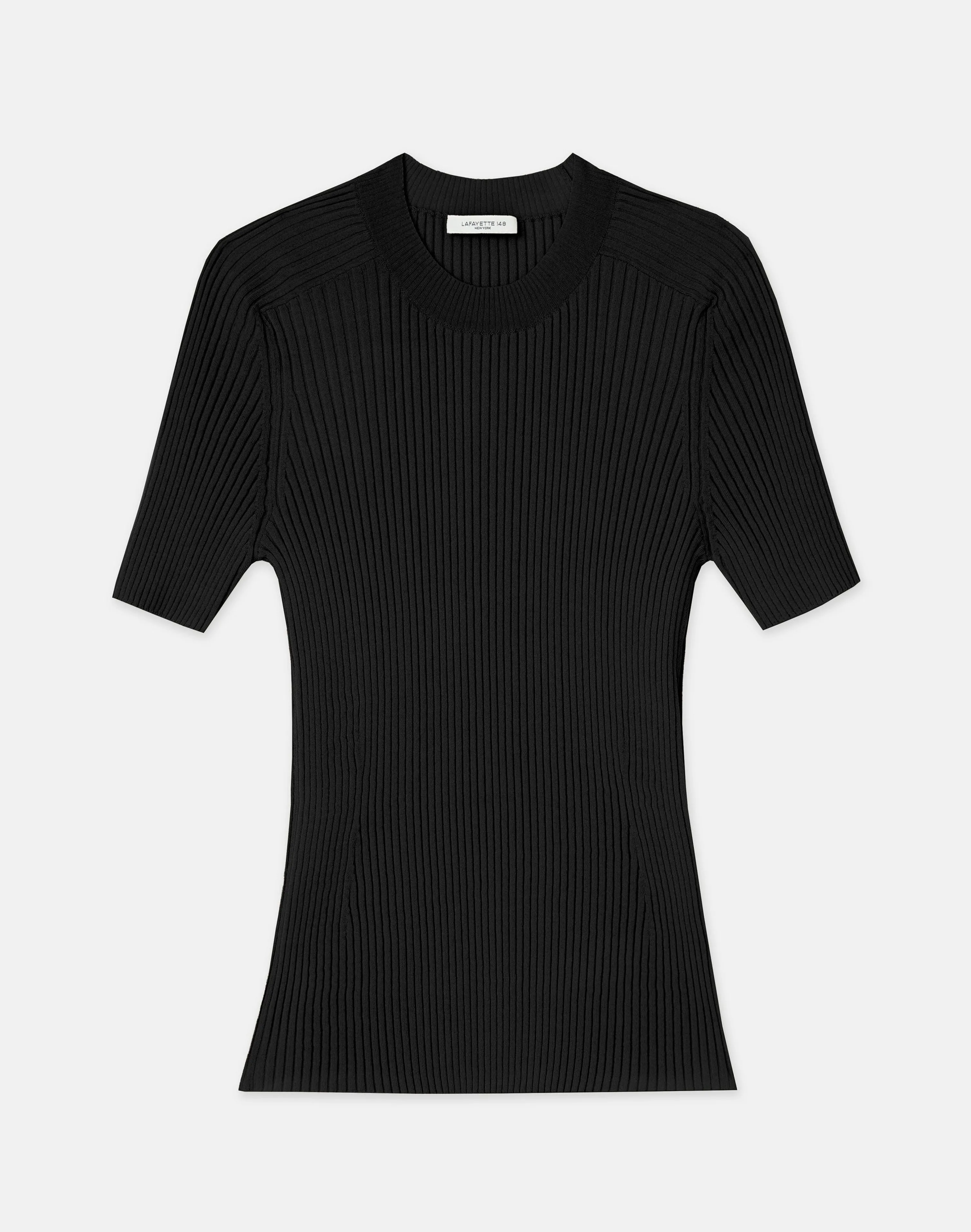 Finespun Voile Ribbed Knit Top