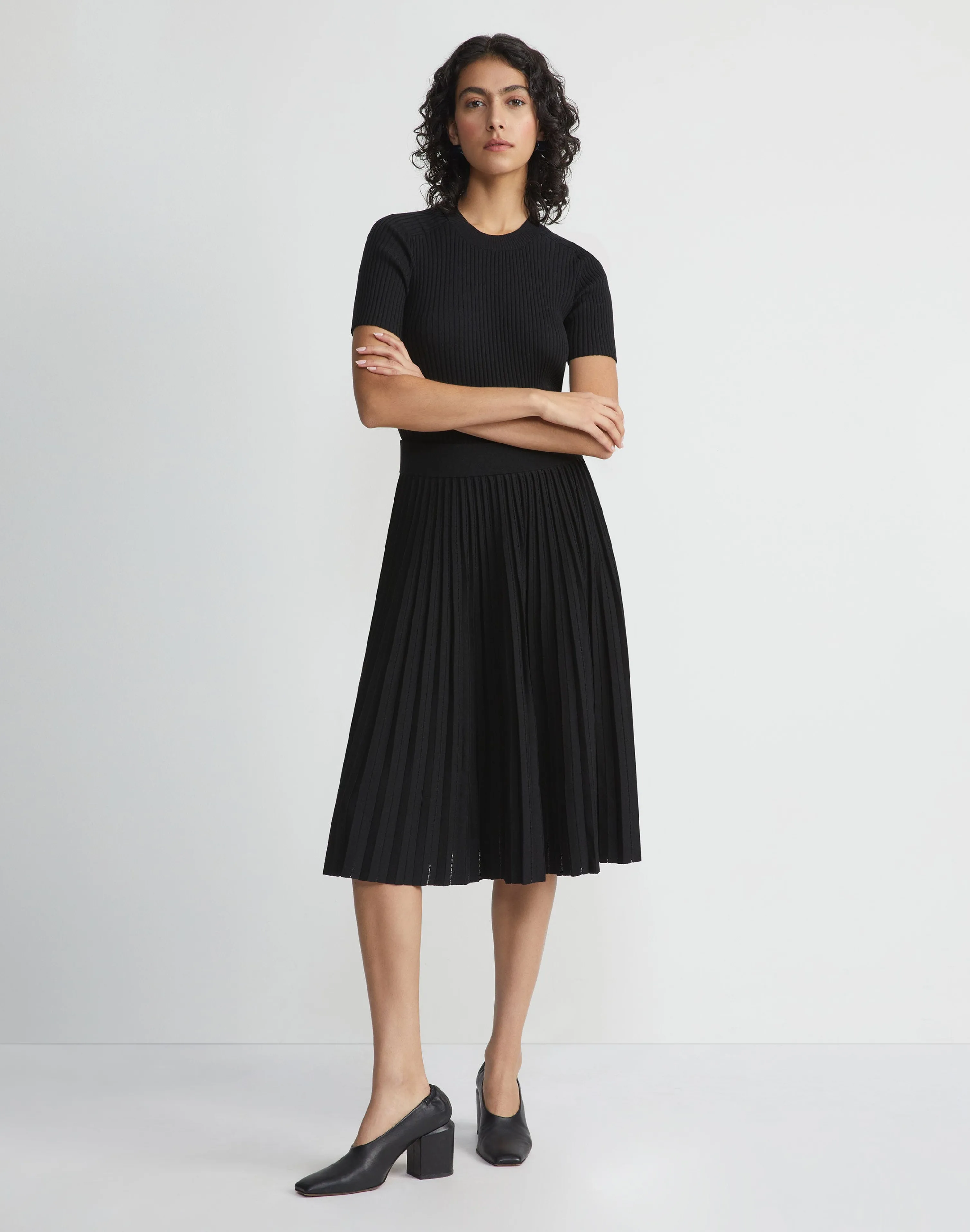 Finespun Voile Ribbed Knit Top