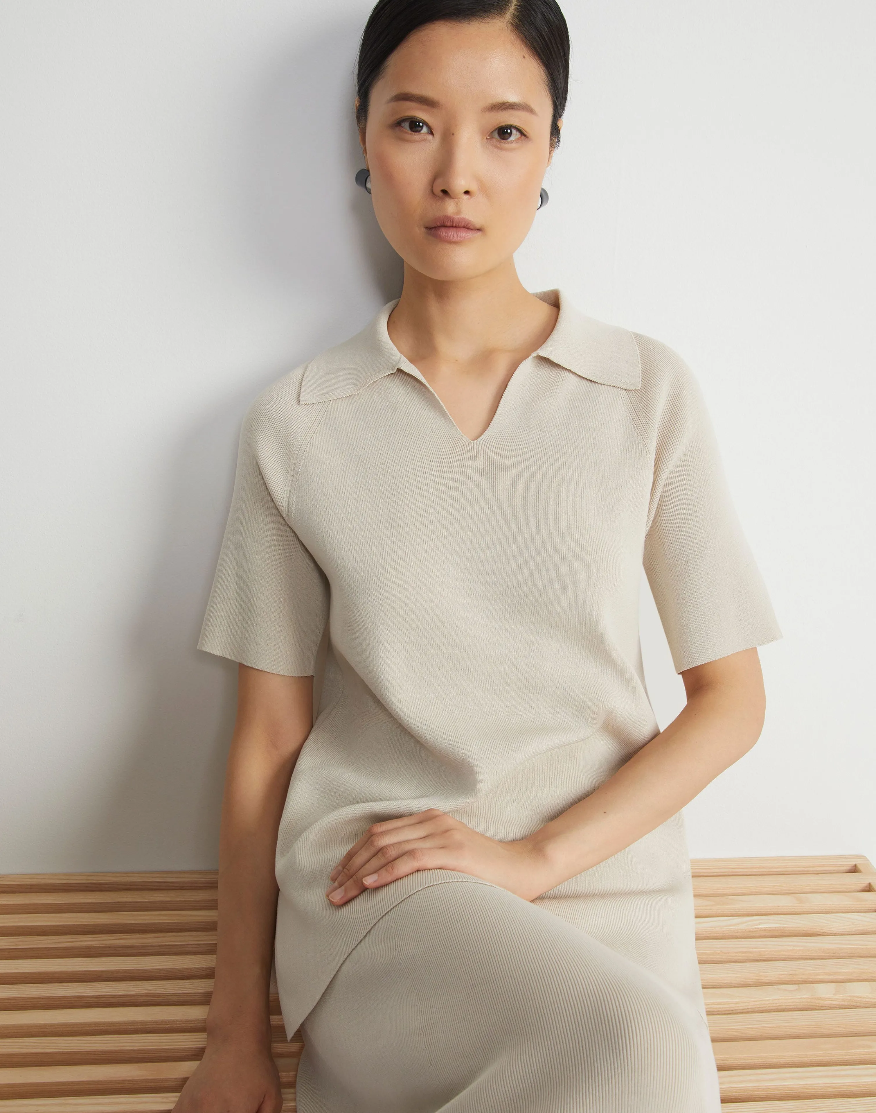 Mercerized Cotton Ribbed Polo